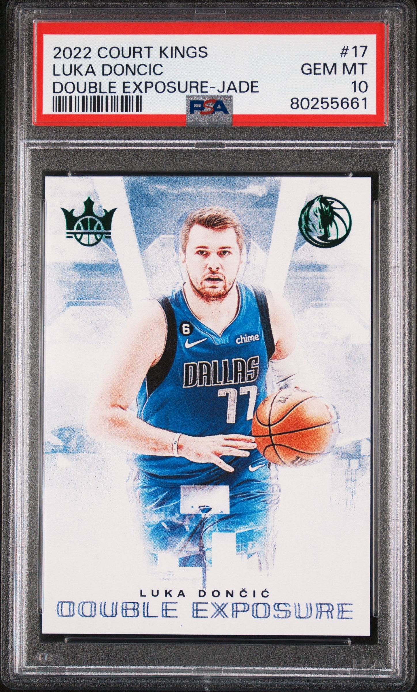 2022 Panini Court Kings Double Exposure #17 Luka Doncic -Jade PSA 10 #/25