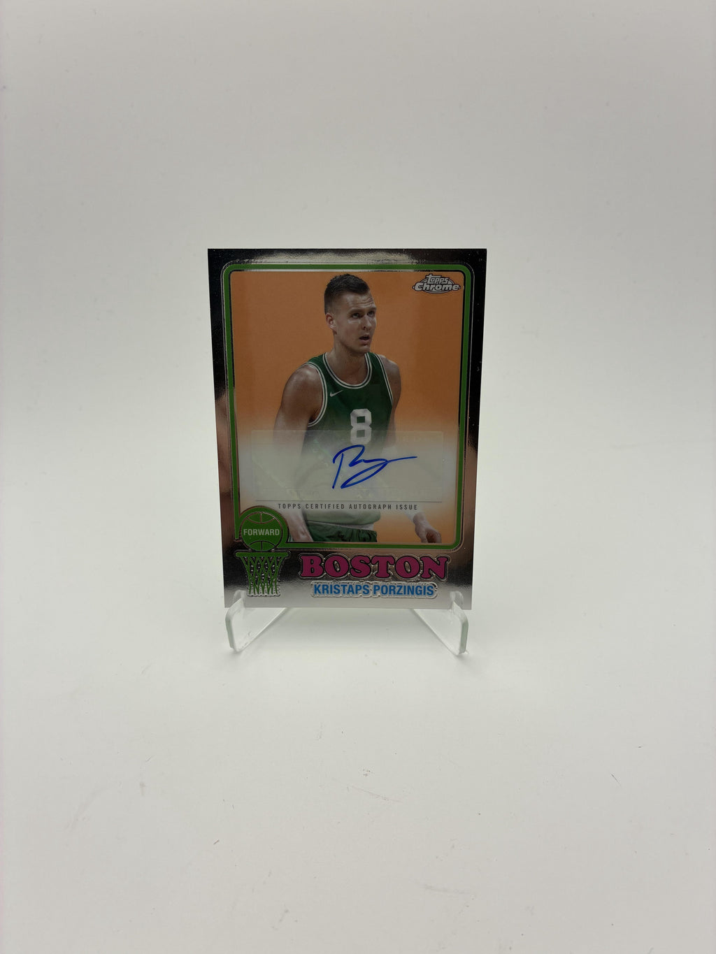 2024-25 Topps Chrome - 1973 Topps Autographs #73TA-KP Kristaps Porzingis