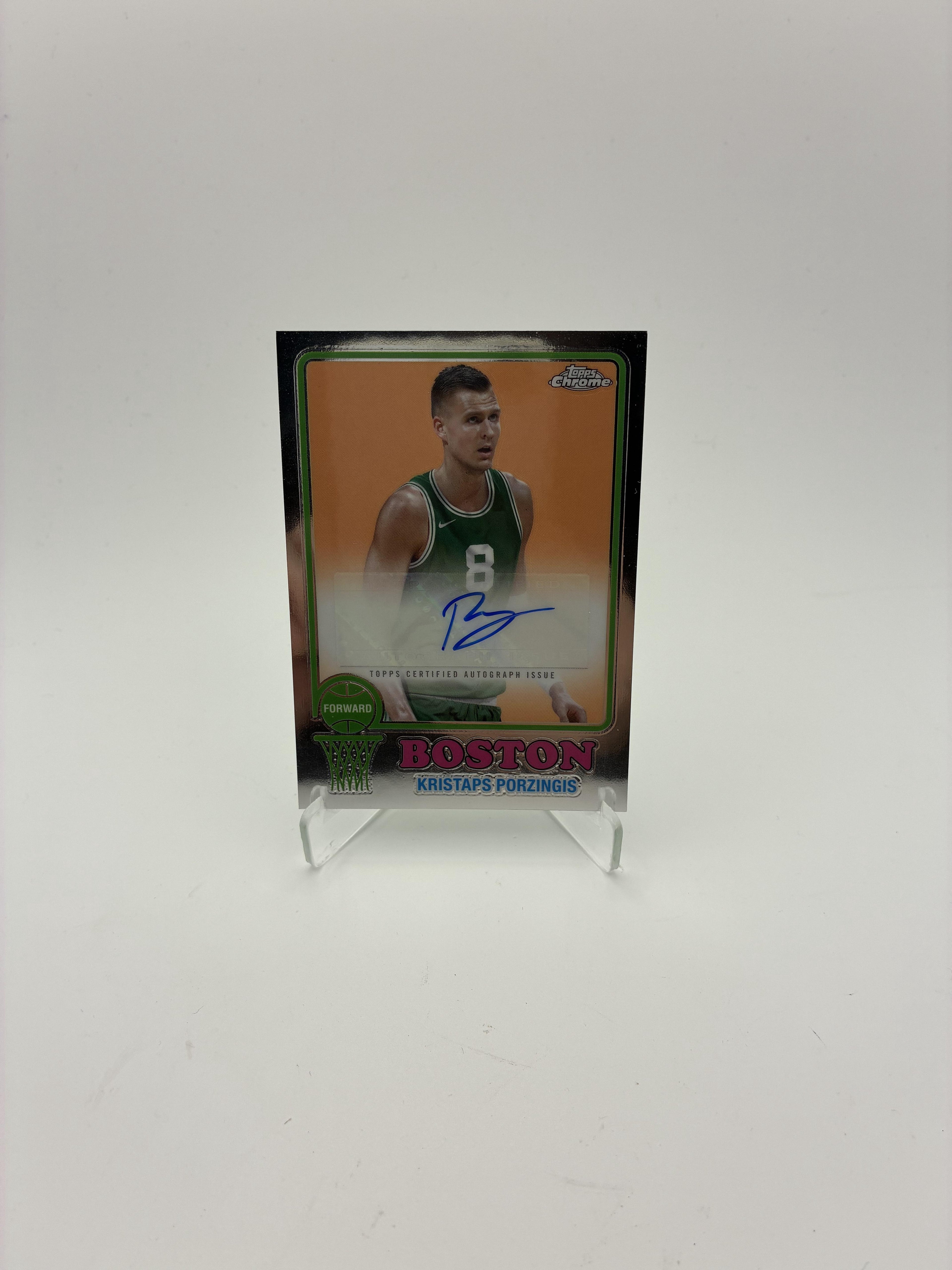 2024-25 Topps Chrome - 1973 Topps Autographs #73TA-KP Kristaps Porzingis