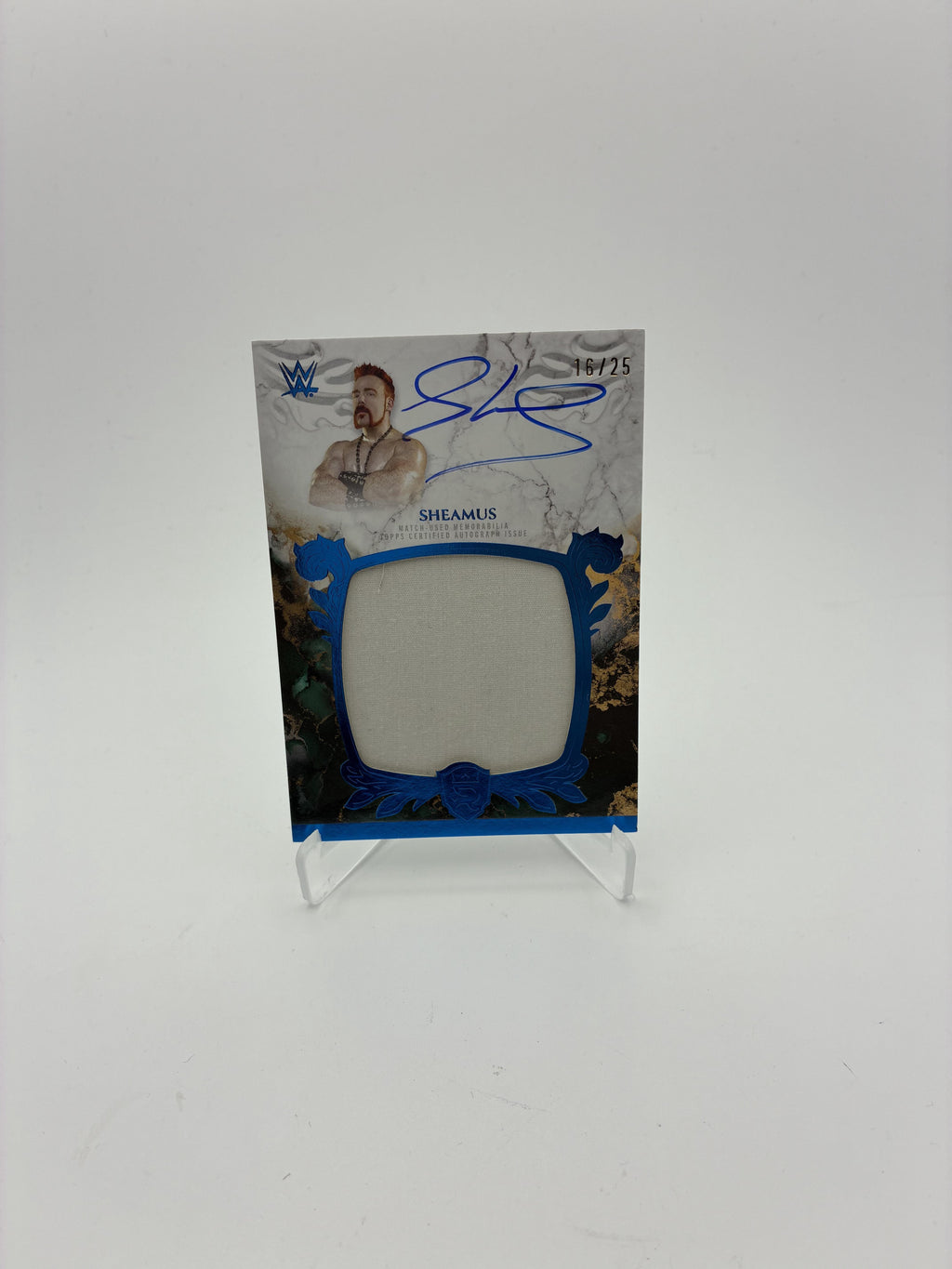 2025 Topps Royalty WWE #RYA-SHM Sheamus Royalty Relic Autographs Blue #/25