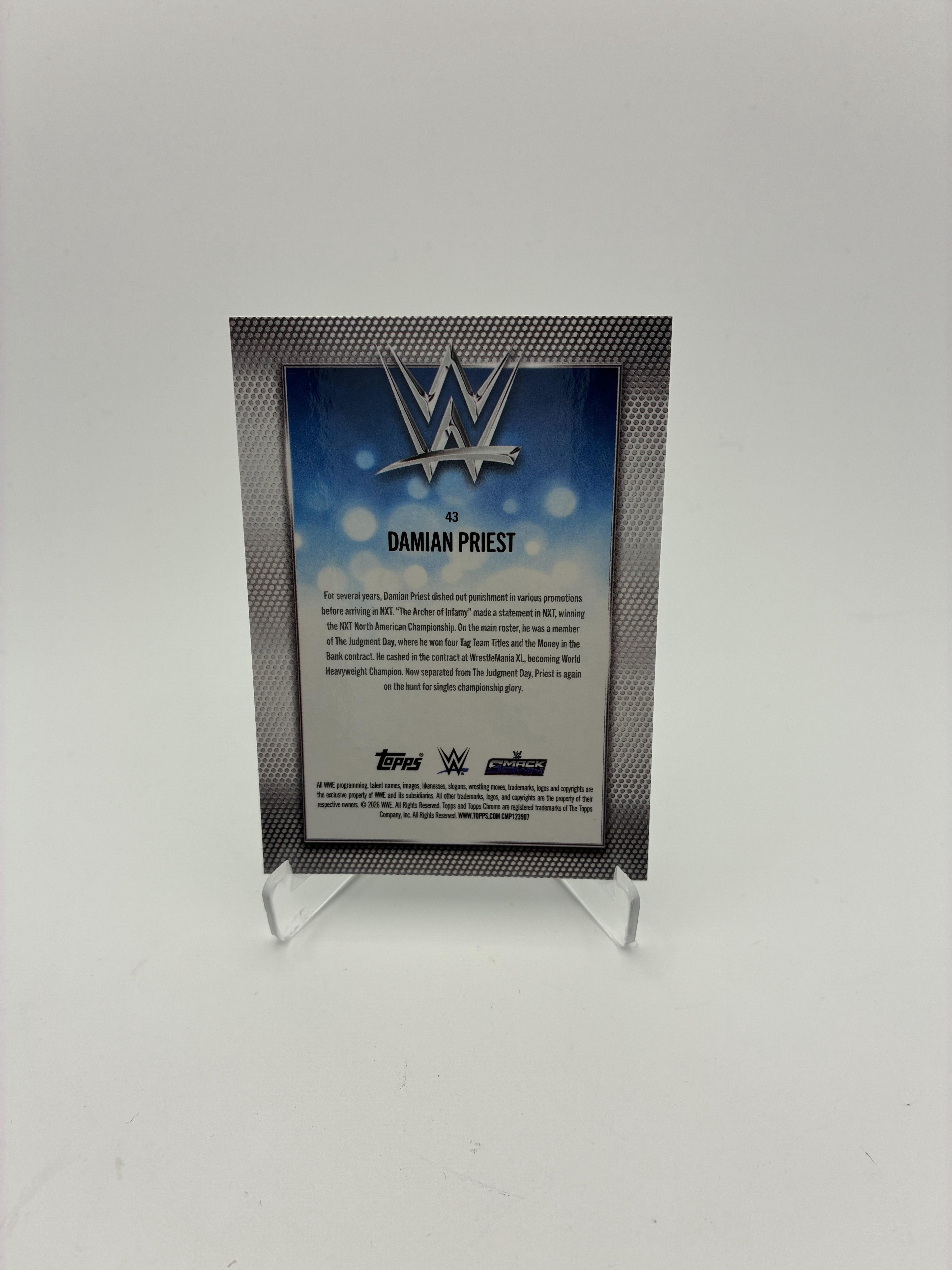 2026 Topps Chrome WWE #43 Damian Priest Logofractor