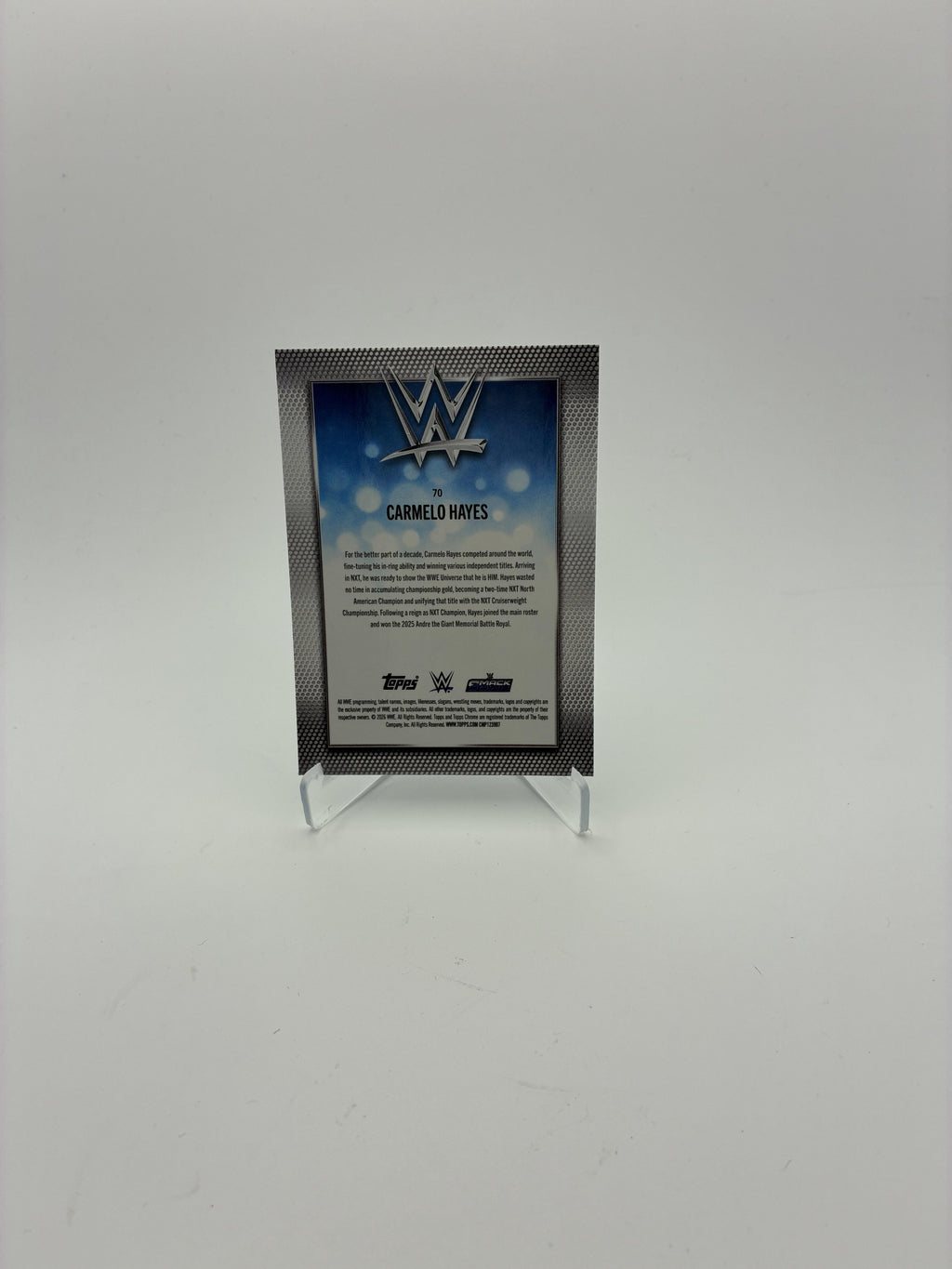 2026 Topps Chrome WWE #70 Carmelo Hayes Logofractor