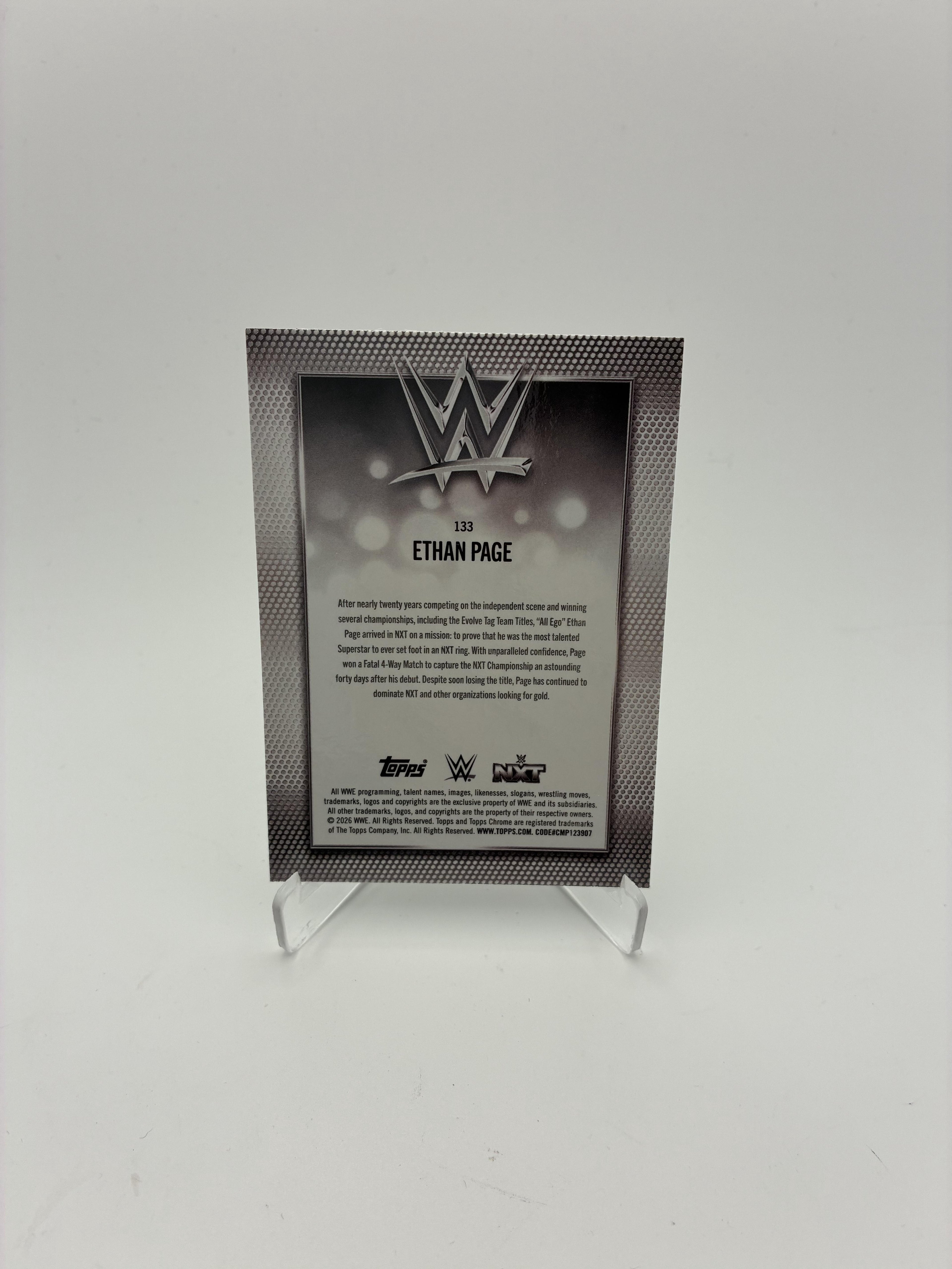 2026 Topps Chrome WWE #133 Ethan Page Logofractor