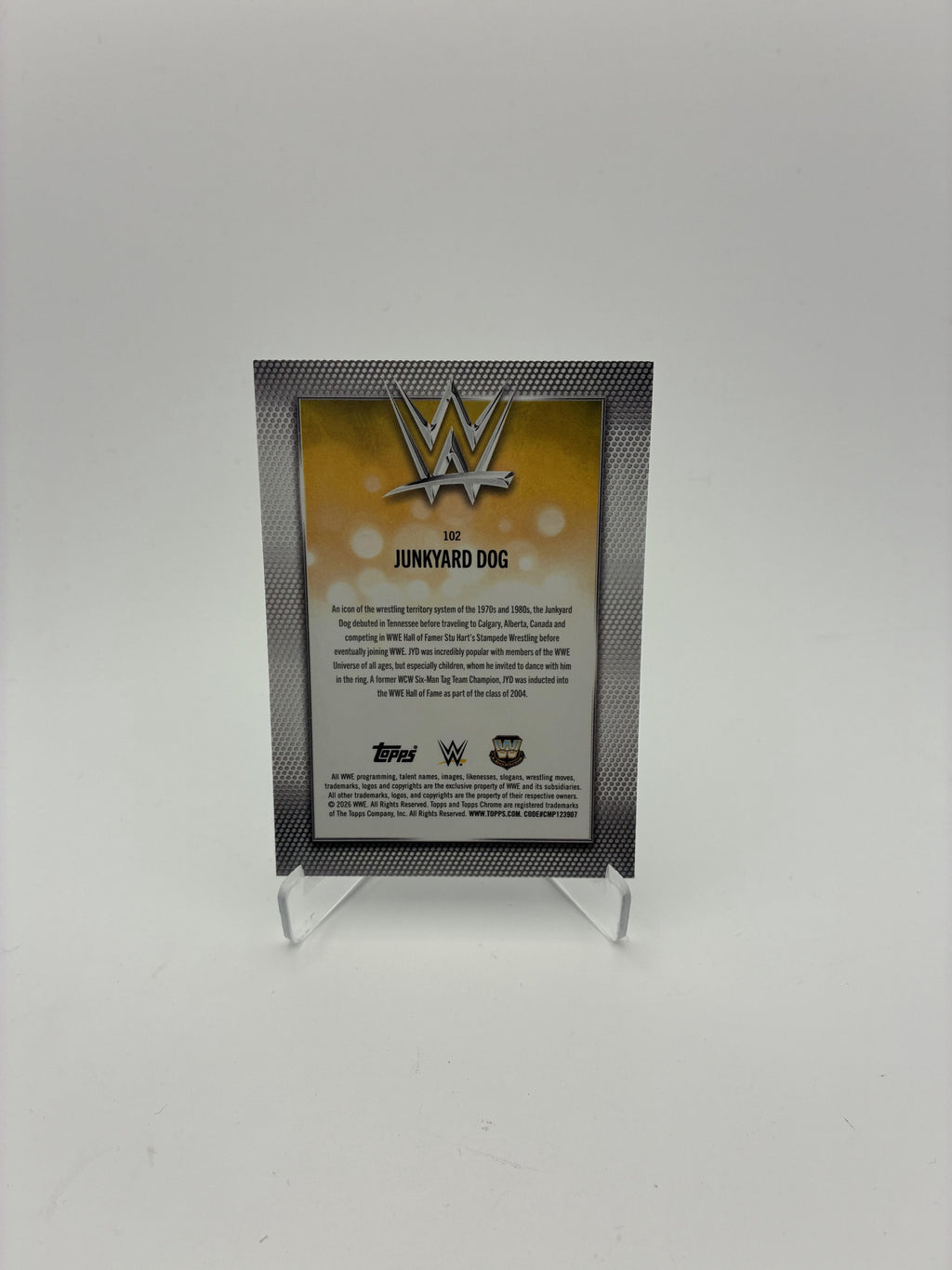 2026 Topps Chrome WWE #102 Junkyard Dog Logofractor