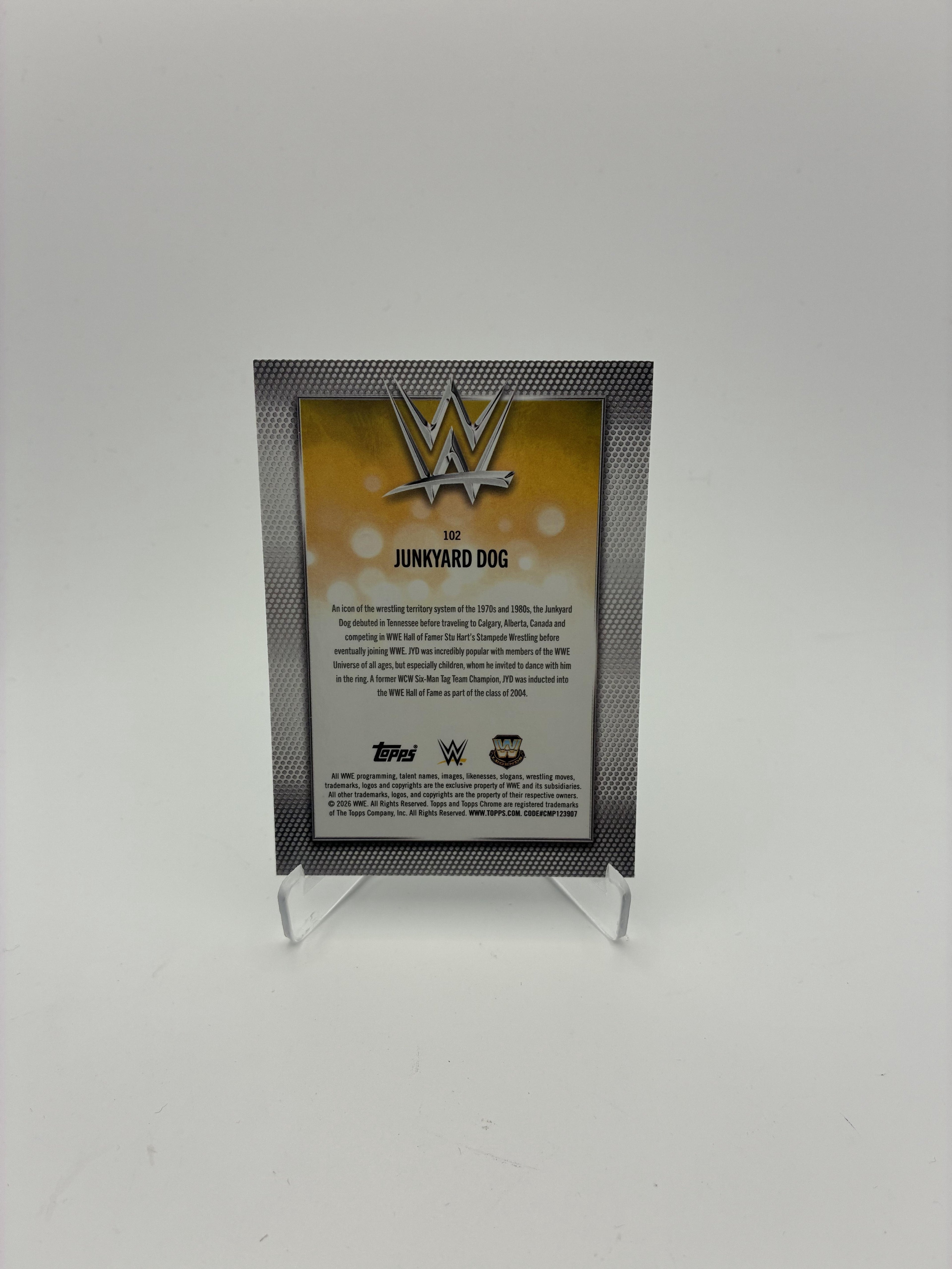 2026 Topps Chrome WWE #102 Junkyard Dog Logofractor