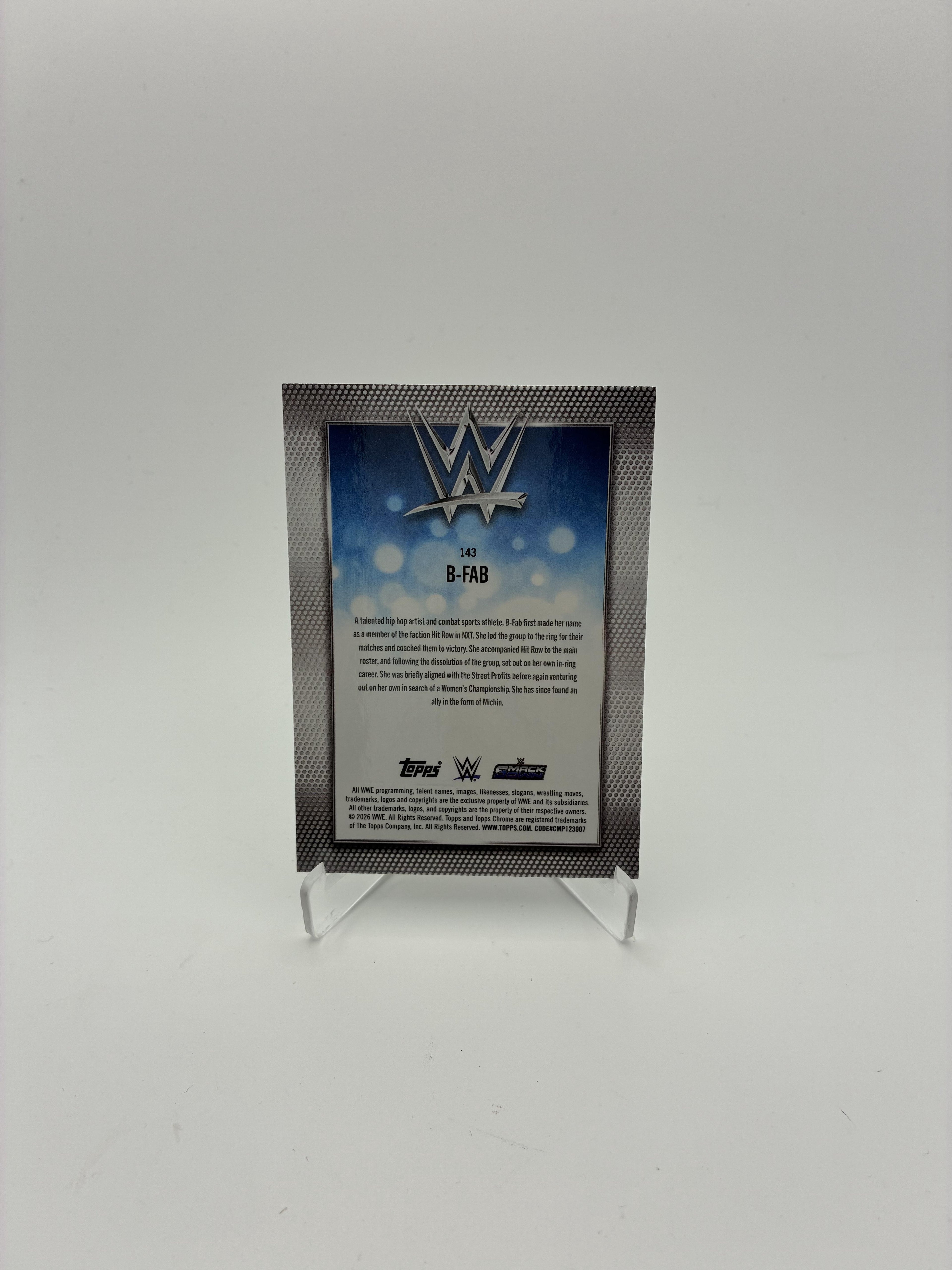 2026 Topps Chrome WWE #143 B-Fab Logofractor