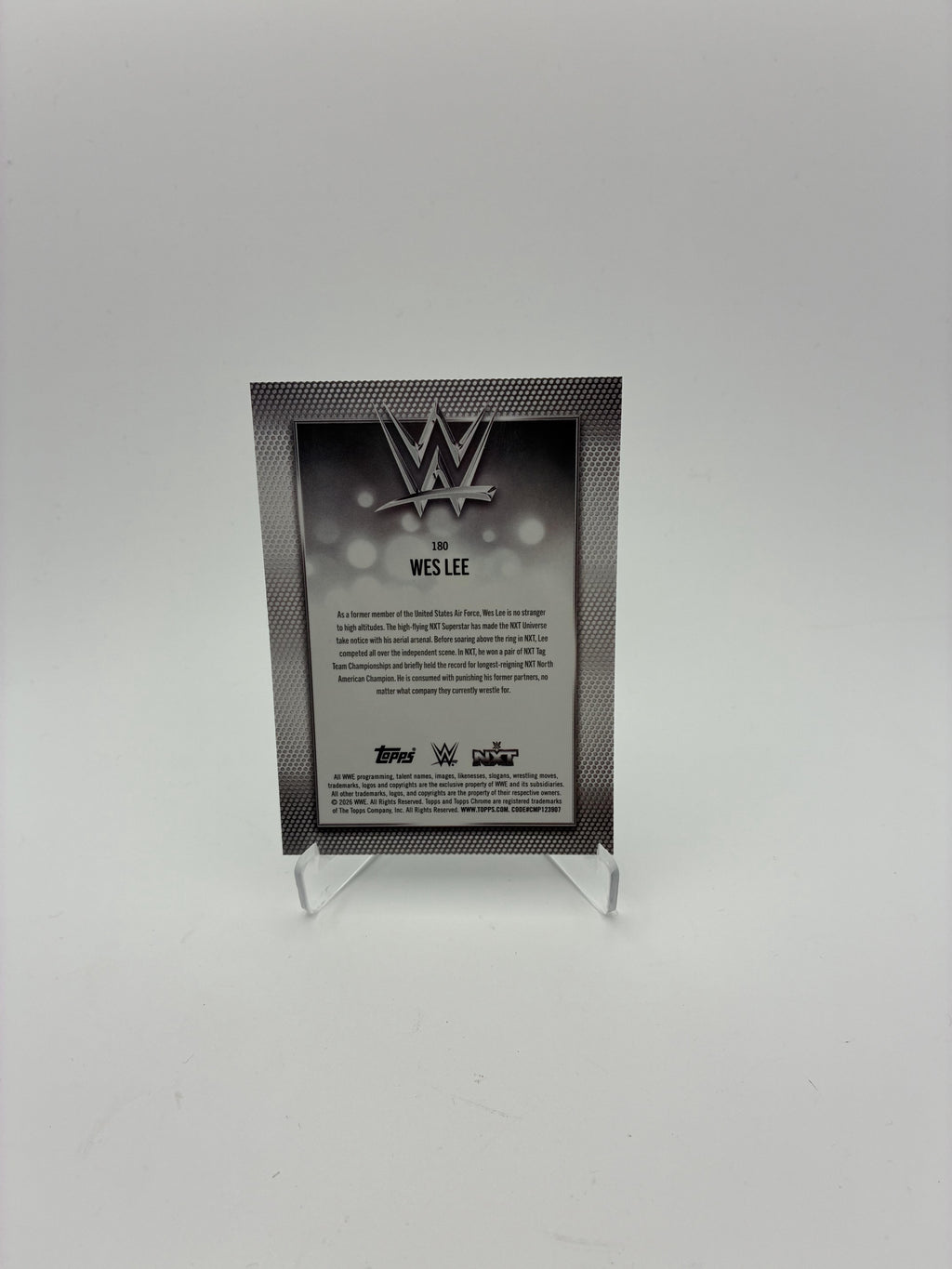 2026 Topps Chrome WWE #180 Wes Lee Logofractor