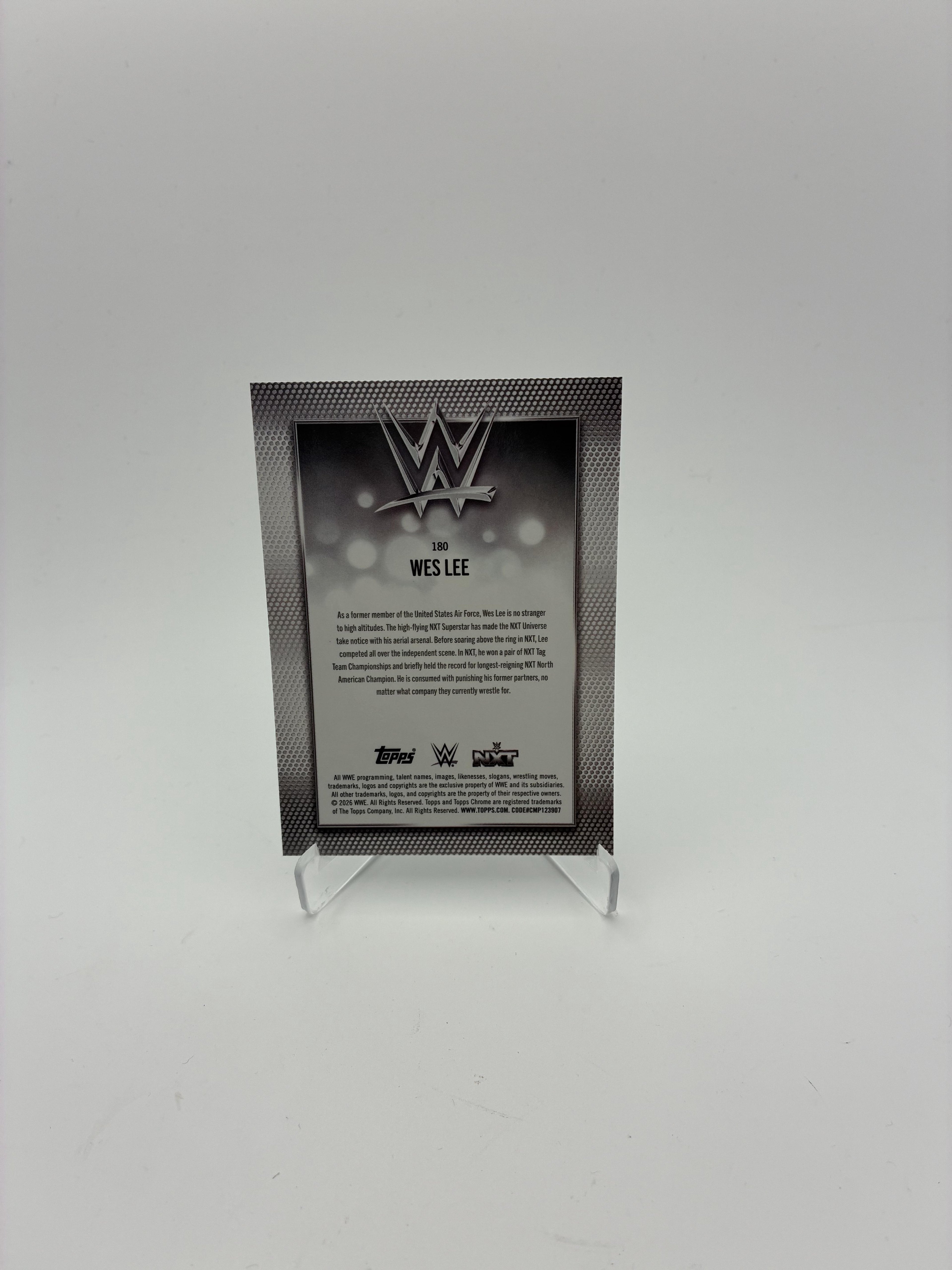2026 Topps Chrome WWE #180 Wes Lee Logofractor