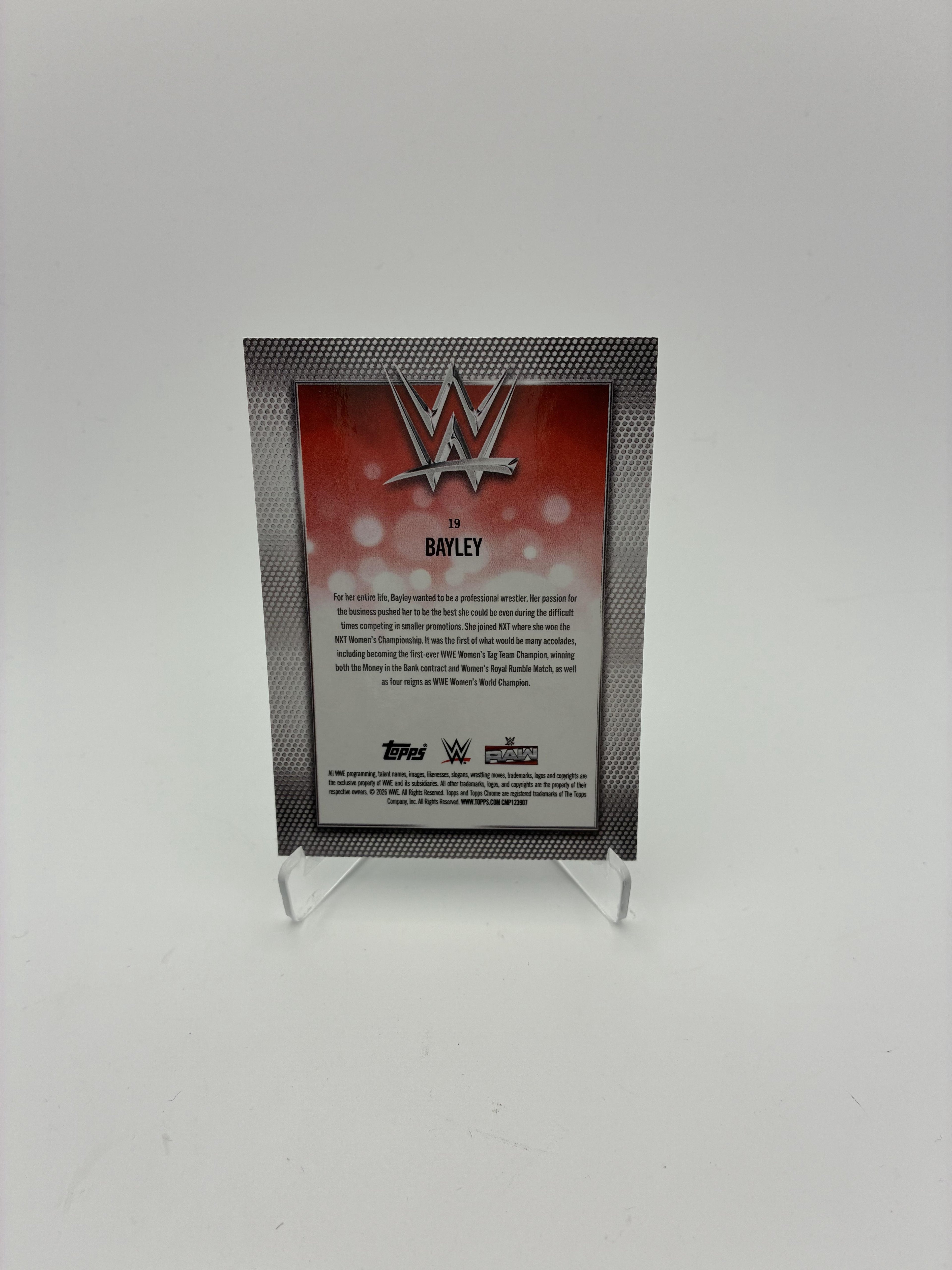 2026 Topps Chrome WWE #19 Bayley Logofractor