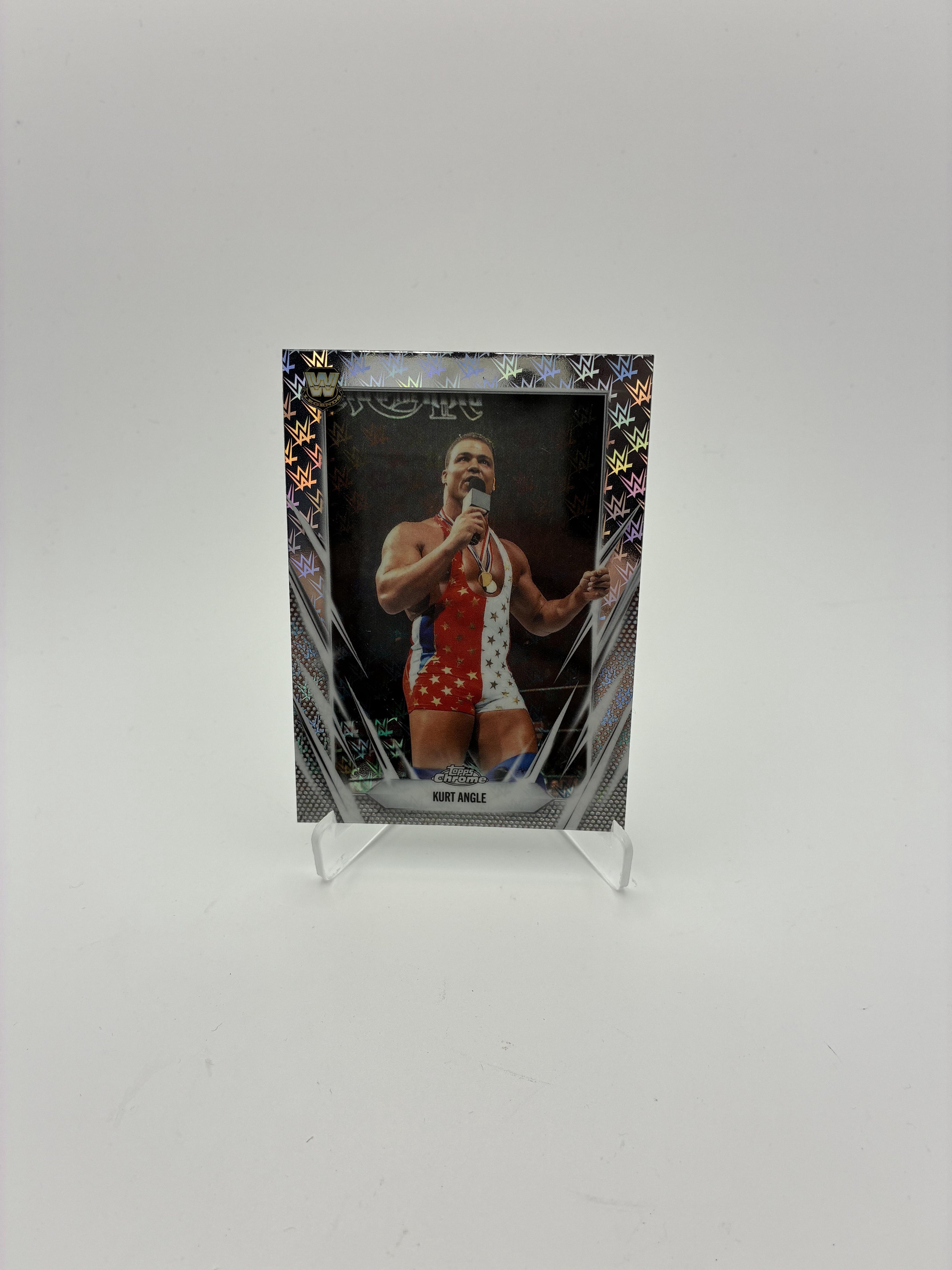 2026 Topps Chrome WWE #123 Kurt Angle Logofractor