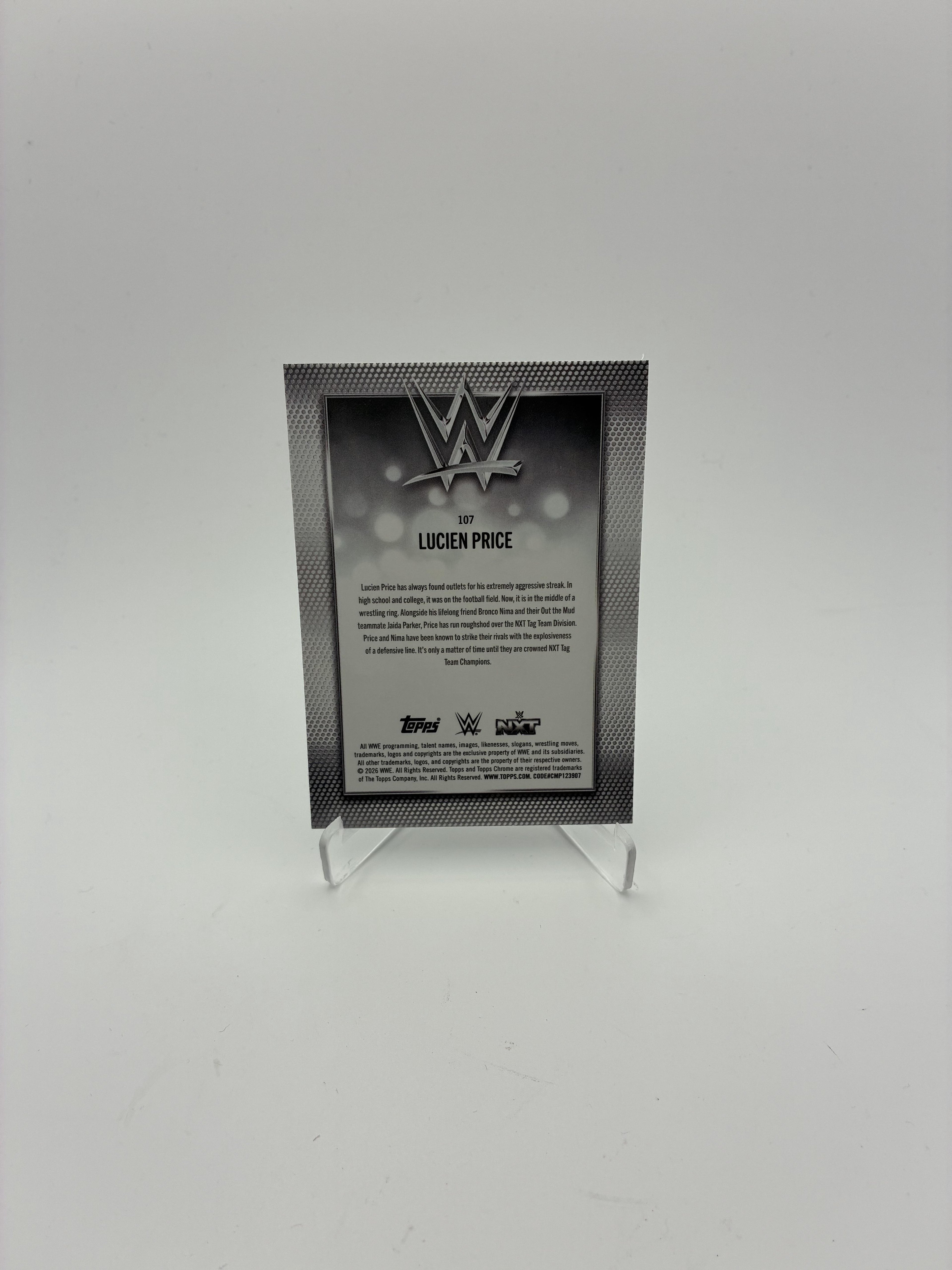 2026 Topps Chrome WWE #107 Lucien Price Logofractor