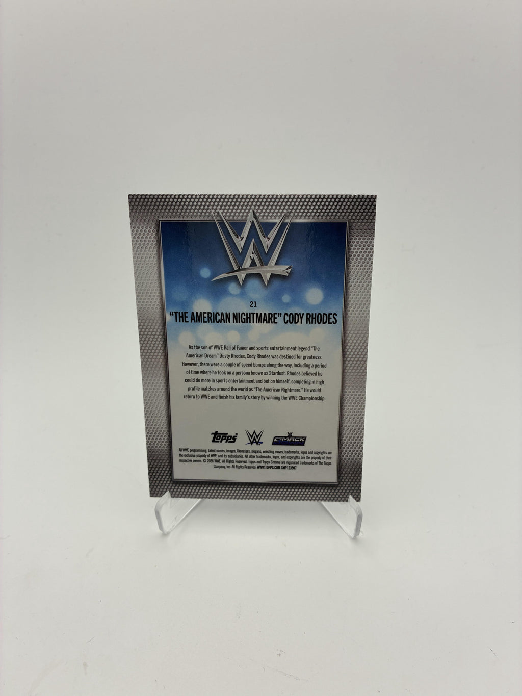 2026 Topps Chrome WWE #21 "The American Nightmare" Cody Rhodes Logofractor