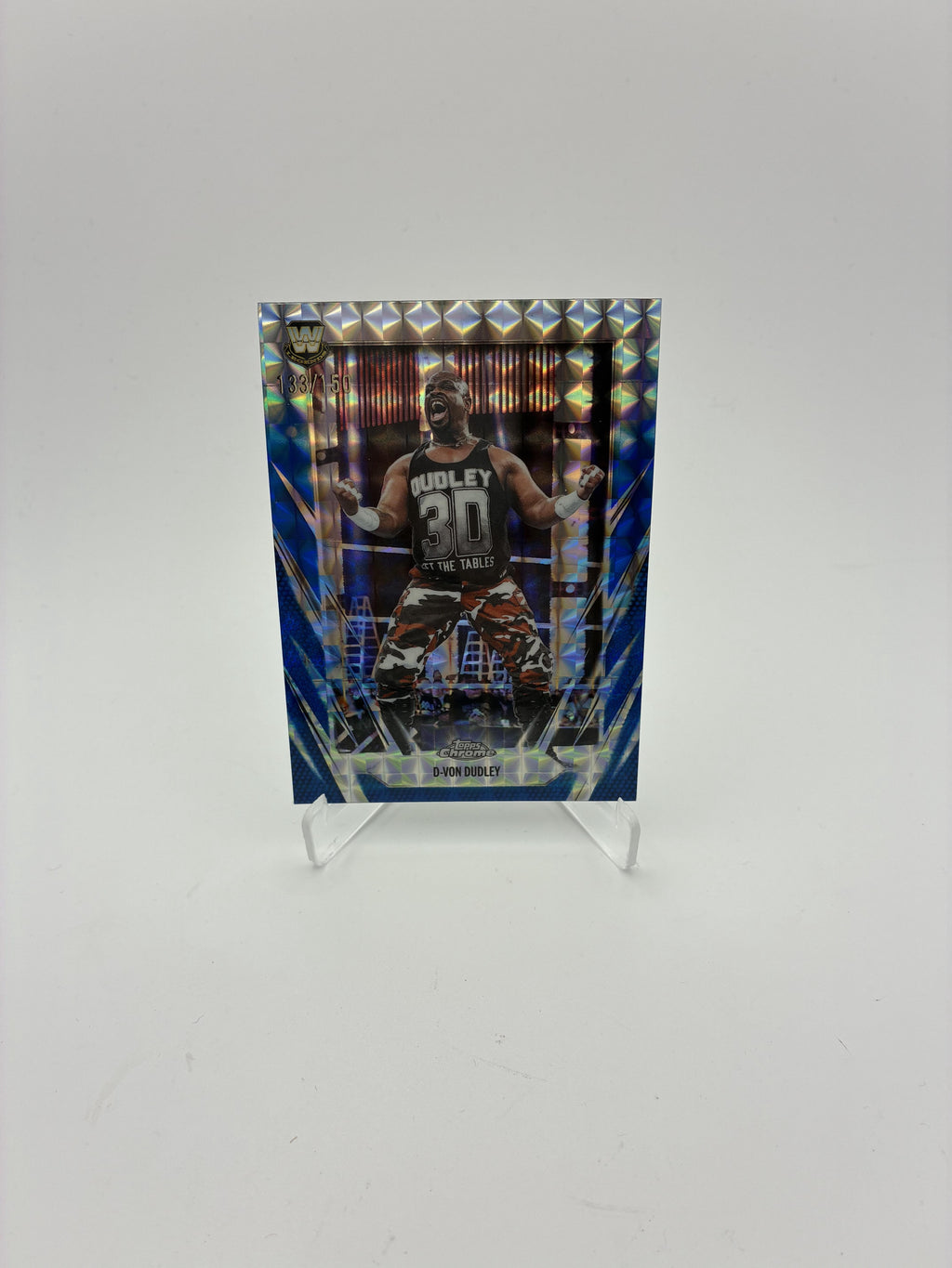 2026 Topps Chrome WWE #198 D-Von Dudley Blue Geometric Refractor #/150