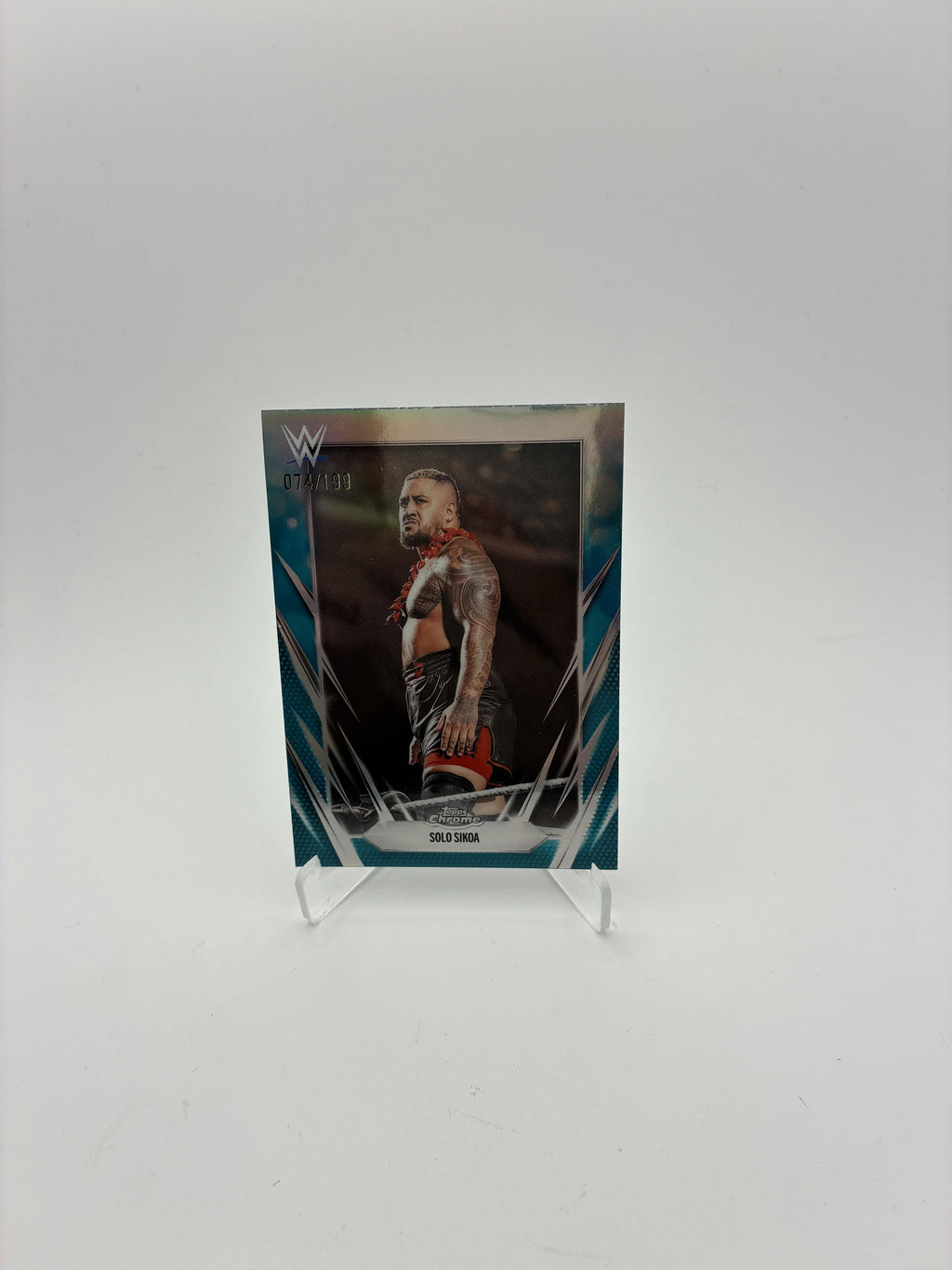 2026 Topps Chrome WWE #63 Solo Sikoa Aqua Refractor #/199