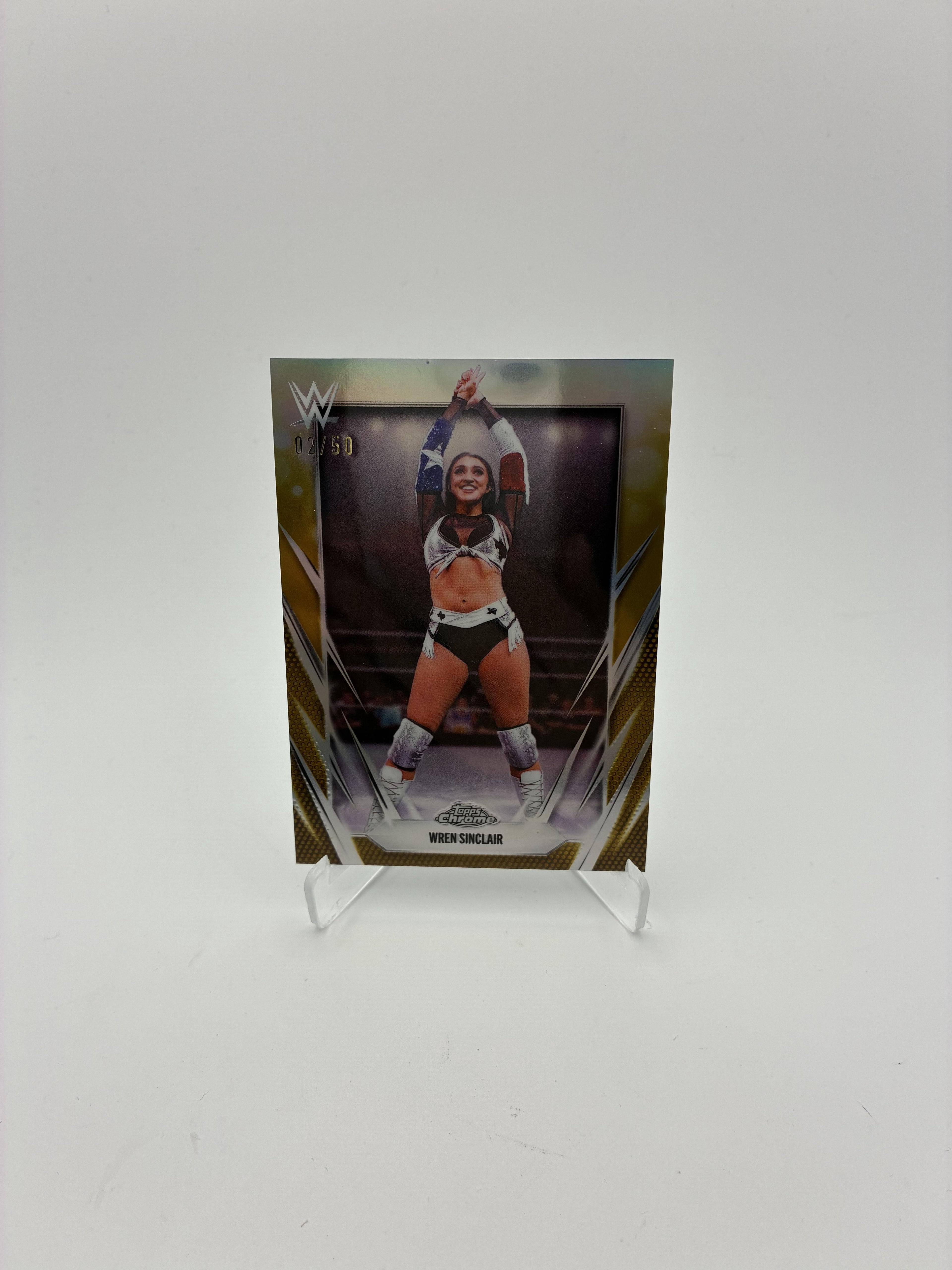 2026 Topps Chrome WWE #134 Wren Sinclair Gold Refractor #/50