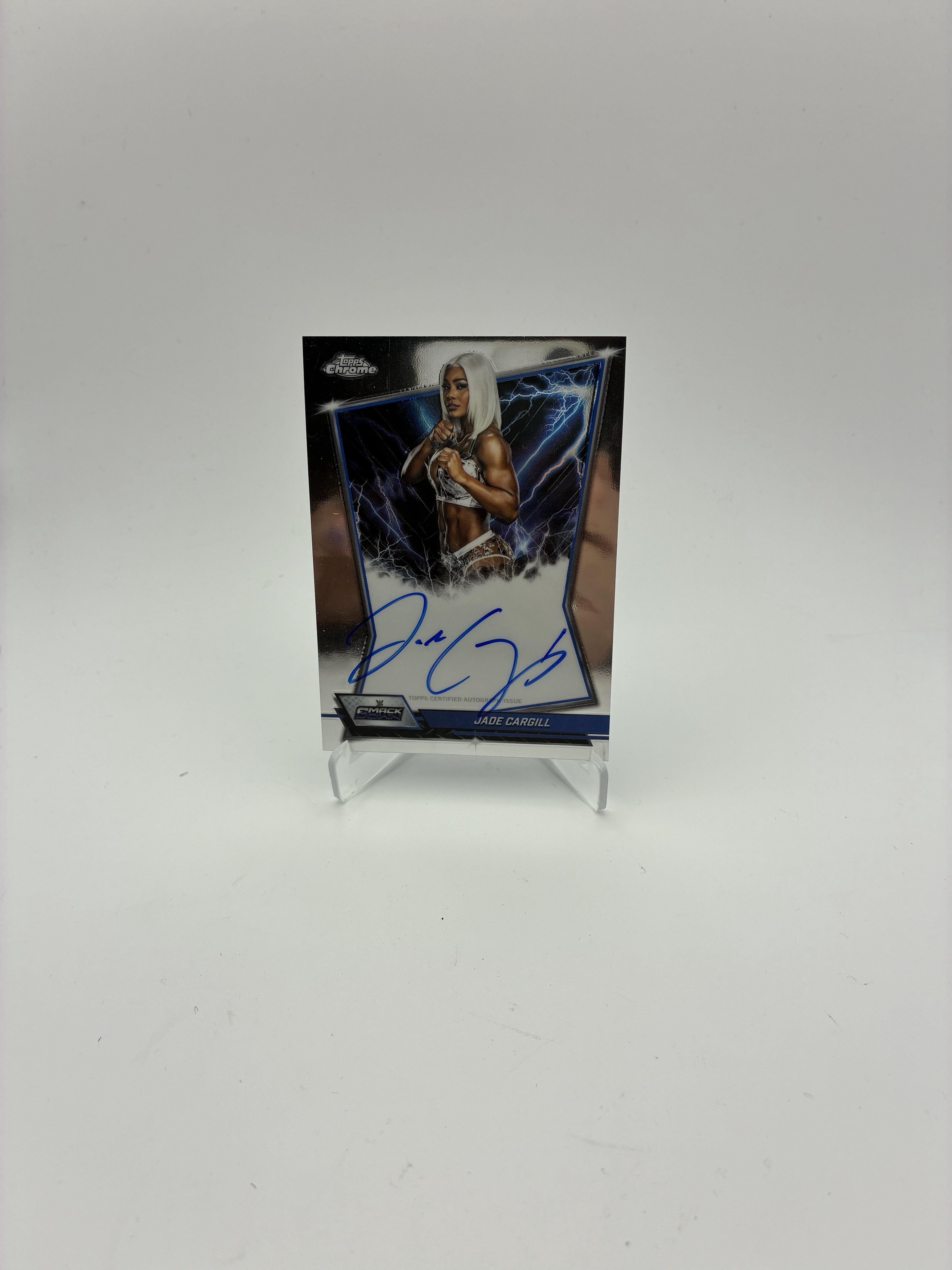 2025 Topps Chrome WWE #BBA-JAD Jade Cargill Blue Brand Autographs