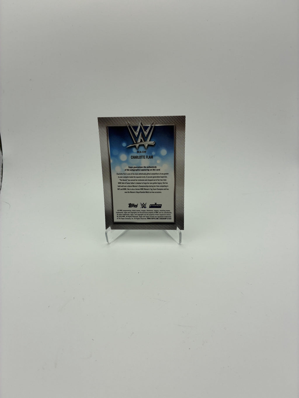 2026 Topps Chrome WWE Charlotte Flair Base Autograph Gold Refractor #/50