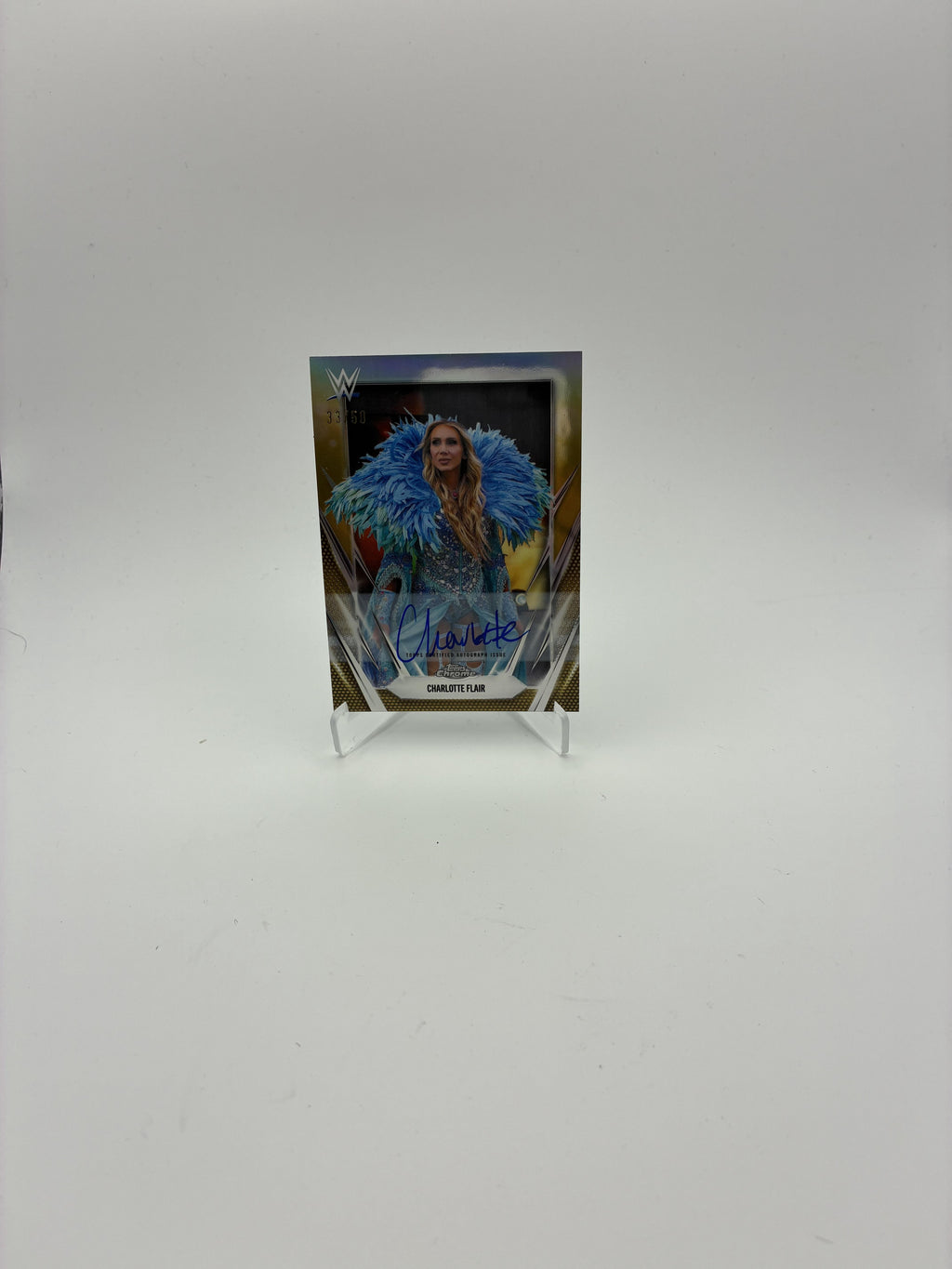 2026 Topps Chrome WWE Charlotte Flair Base Autograph Gold Refractor #/50
