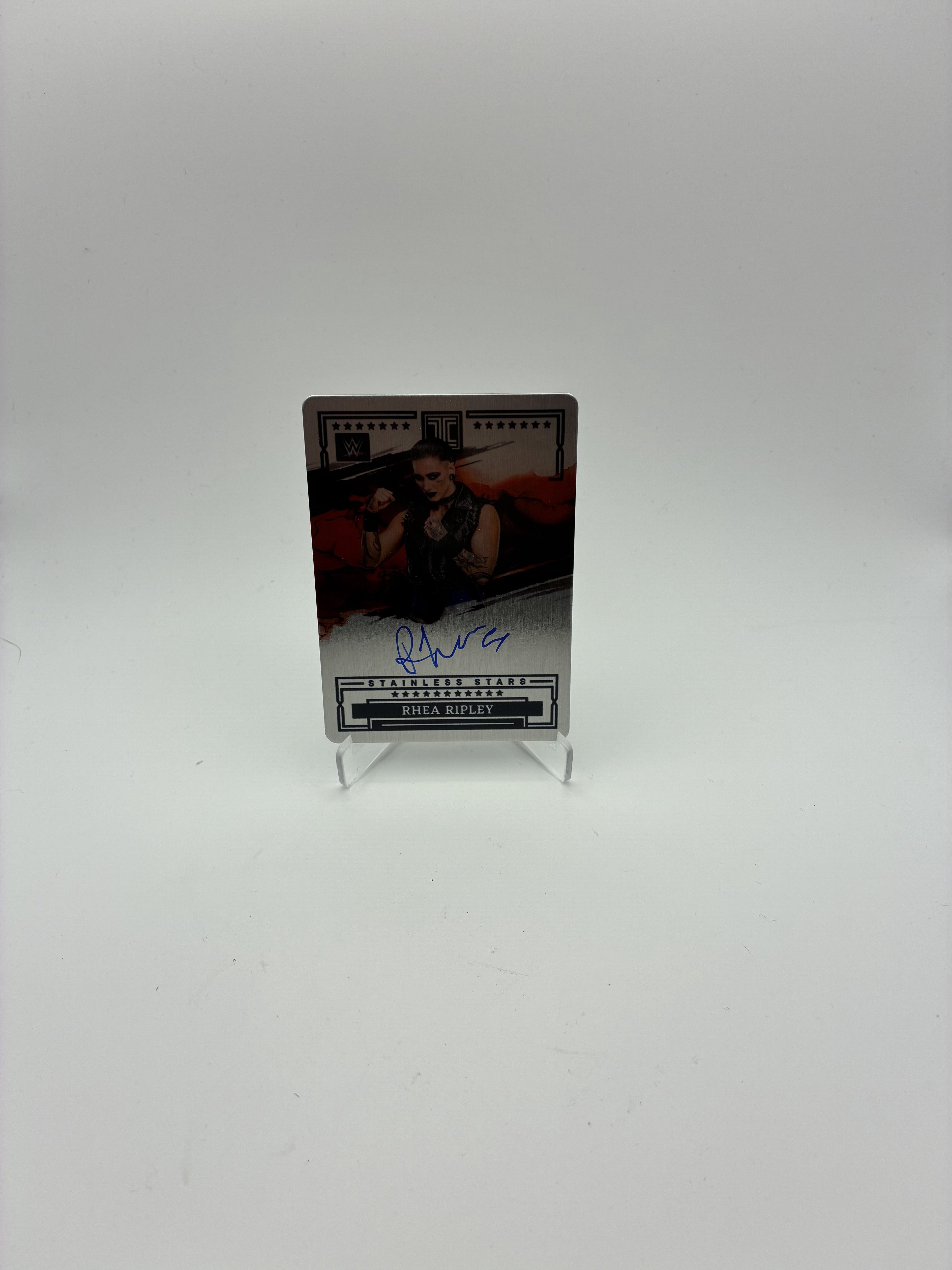 2023 Panini Impeccable WWE #ST-RHR Rhea Ripley Stainless Stars Autographs
