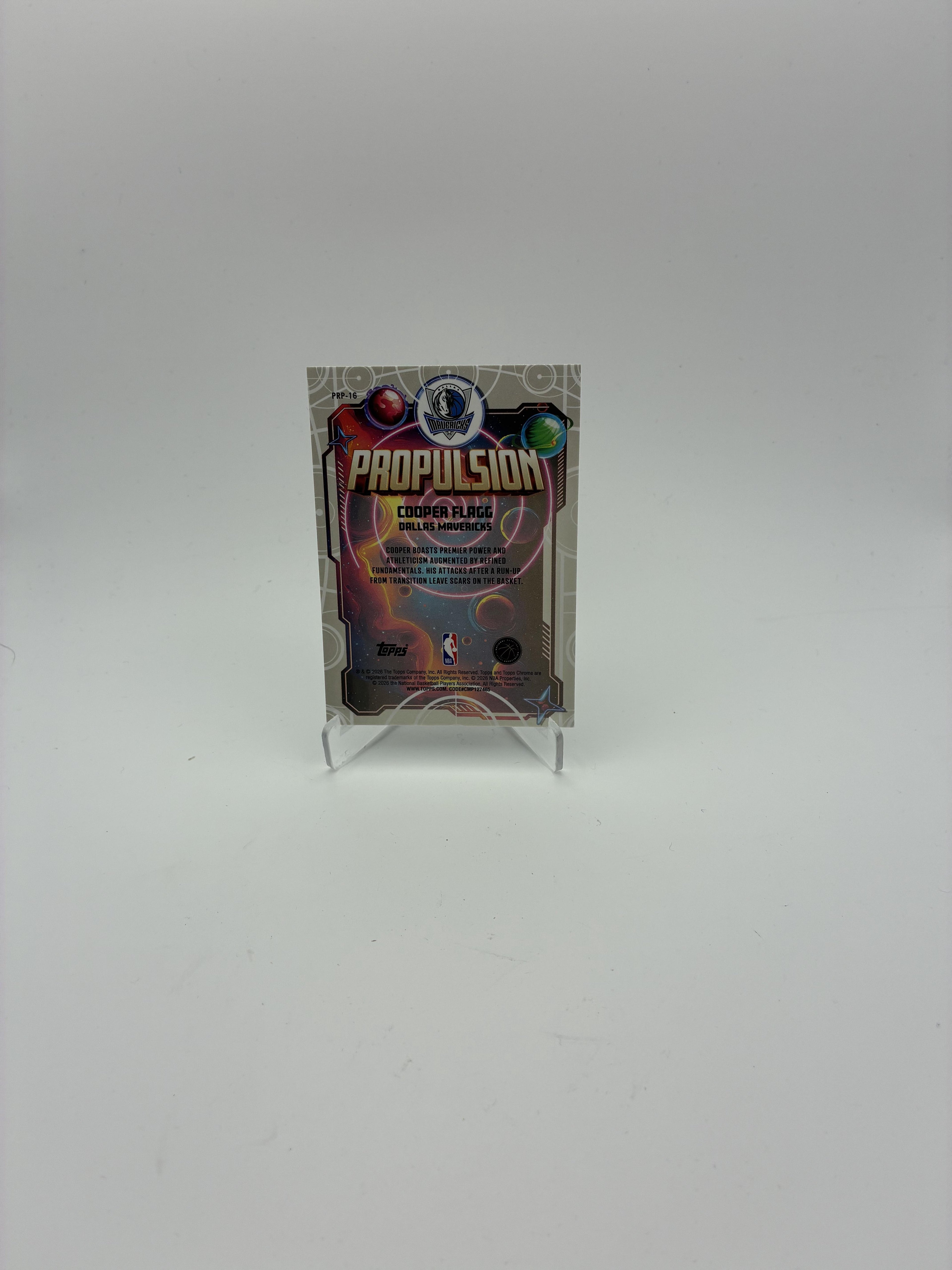 2025-26 Topps Cosmic Chrome Cooper Flagg Propulsion RC Refractor Rookie #PRP-16