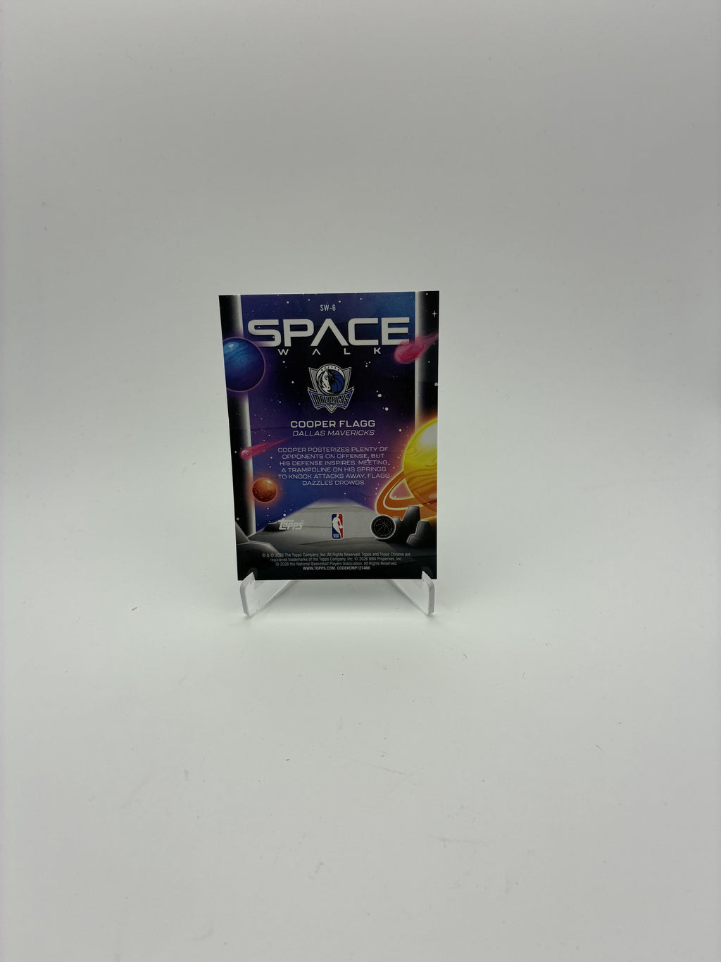 2025-26 Topps Cosmic Chrome Basketball Cooper Flagg SW-6 Spacewalk
