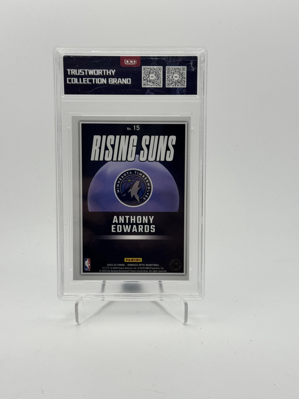 2024-25 Donruss Optic #15 Anthony Edwards Rising Suns OCD-9.5