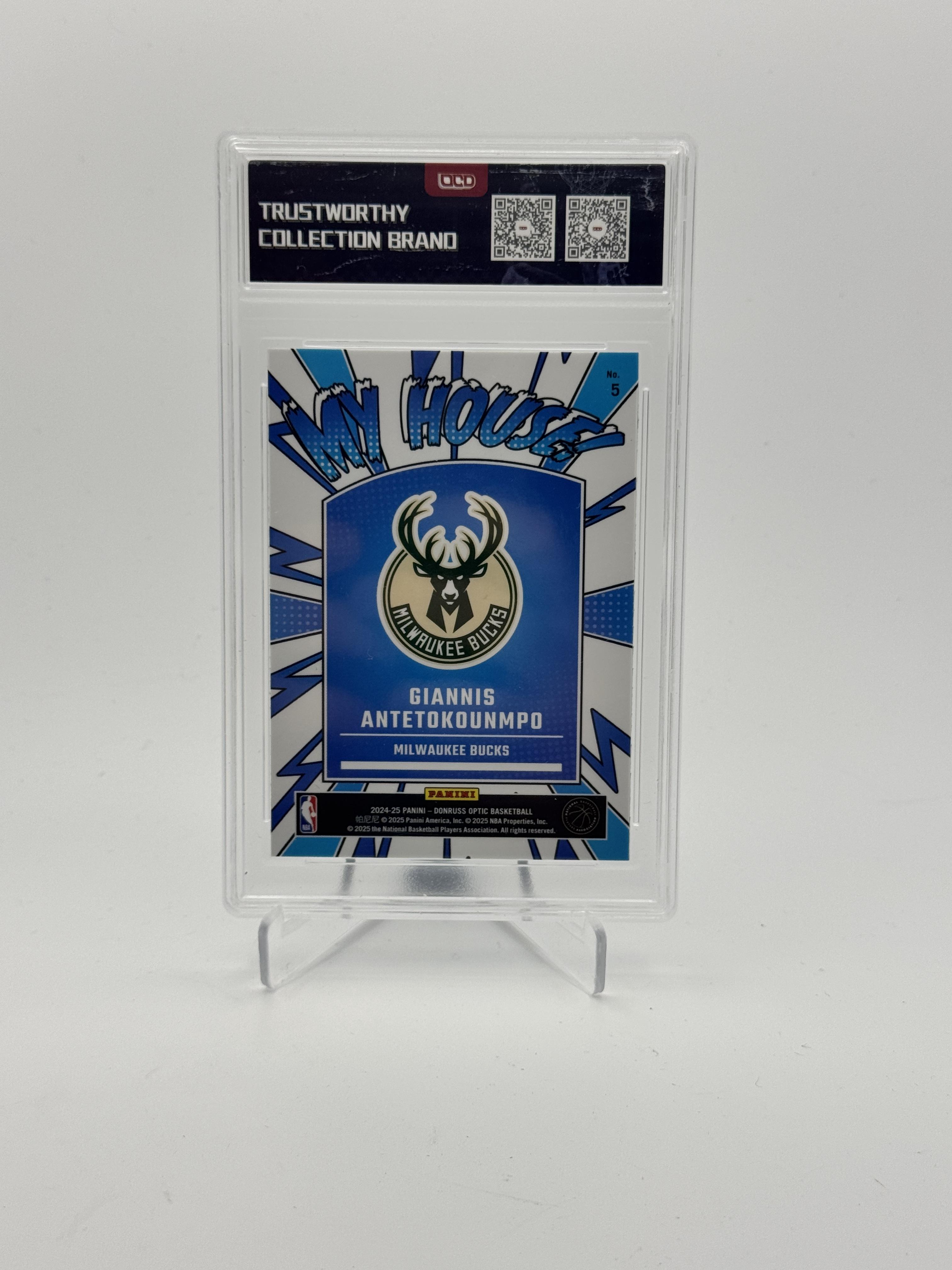 2024-25 Donruss Optic #5 Giannis Antetokounmpo My House OCD-9.5