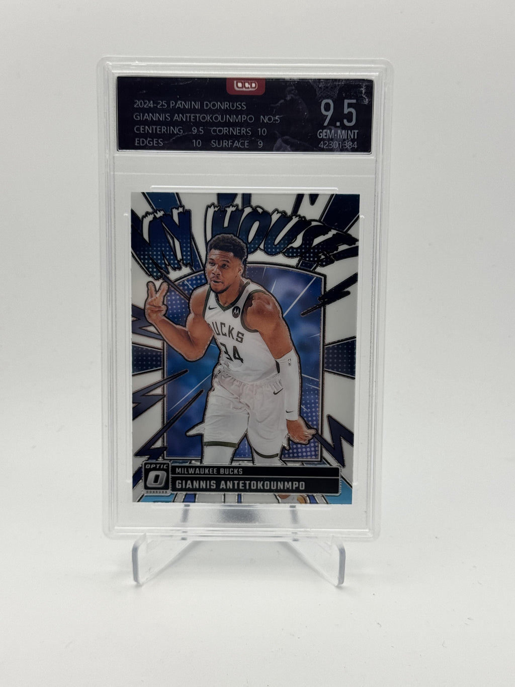2024-25 Donruss Optic #5 Giannis Antetokounmpo My House OCD-9.5
