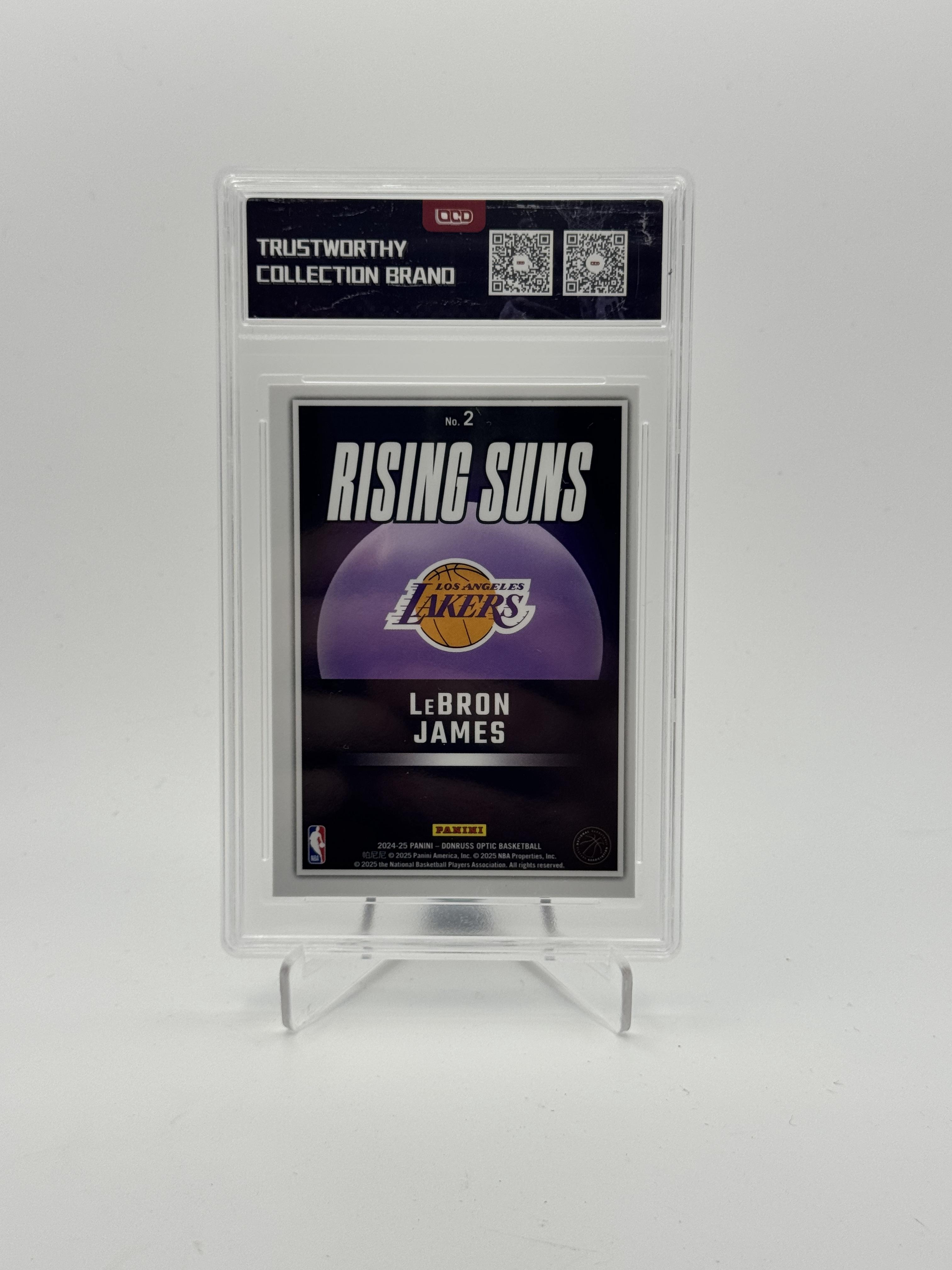 2024-25 Donruss Optic #2 LeBron James Rising Suns OCD-9.5
