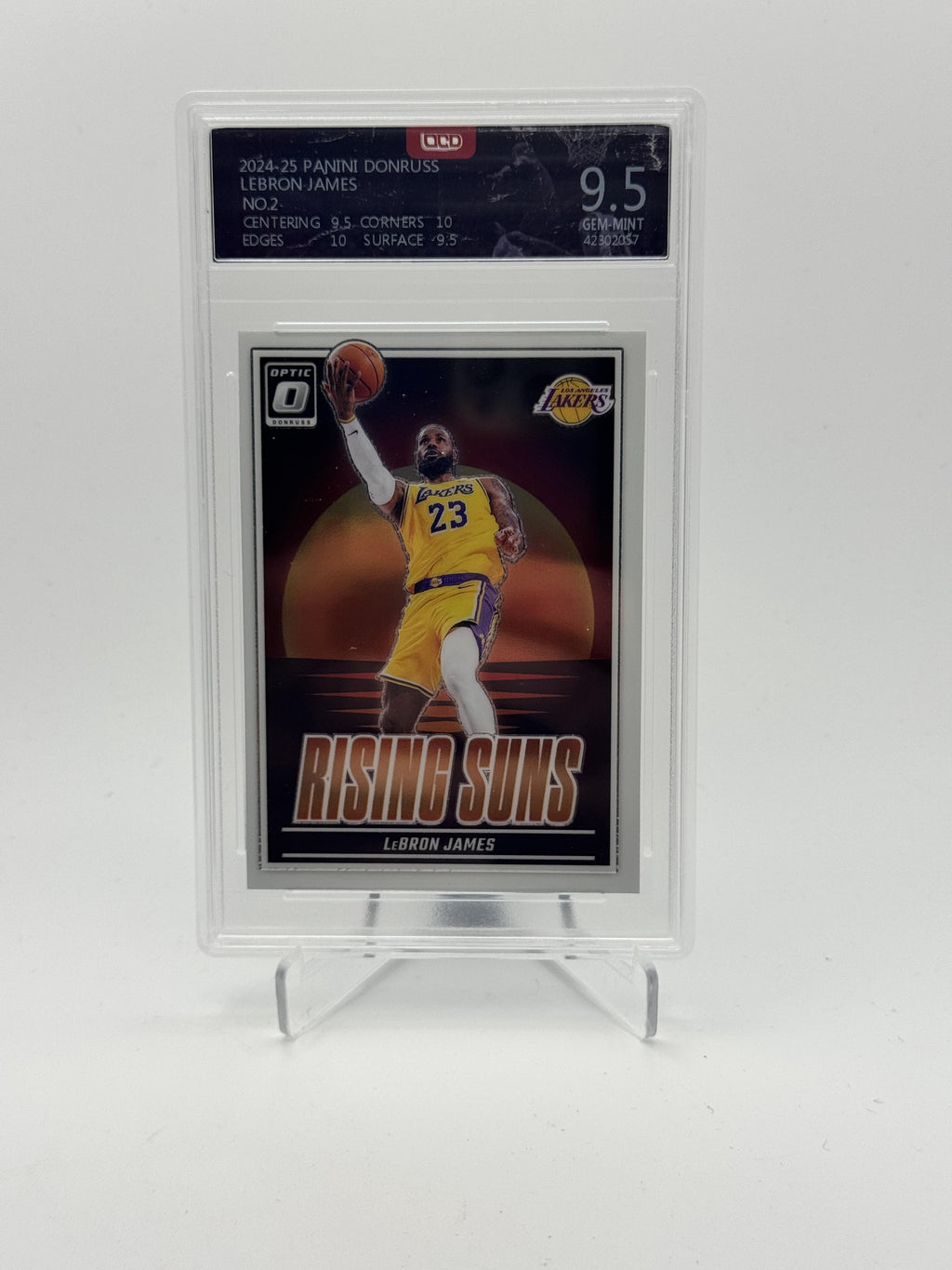 2024-25 Donruss Optic #2 LeBron James Rising Suns OCD-9.5