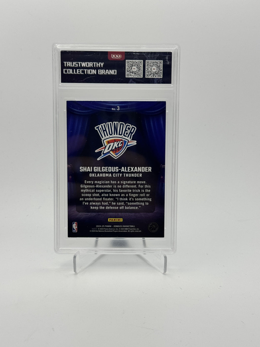 2024-25 Donruss #3 Shai Gilgeous-Alexander Magicians OCD-9.5