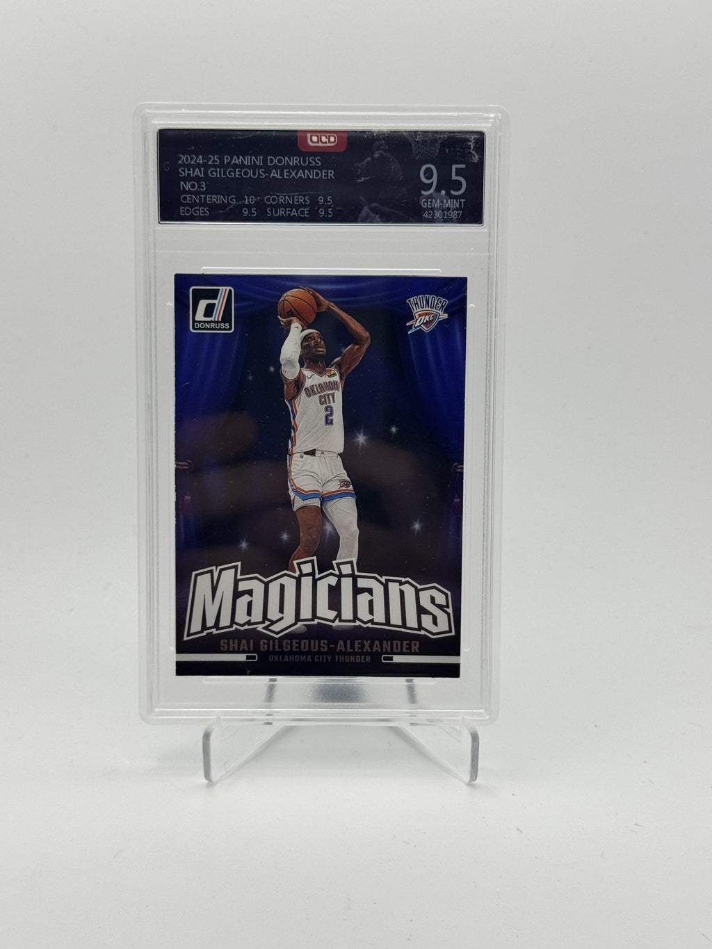 2024-25 Donruss #3 Shai Gilgeous-Alexander Magicians OCD-9.5