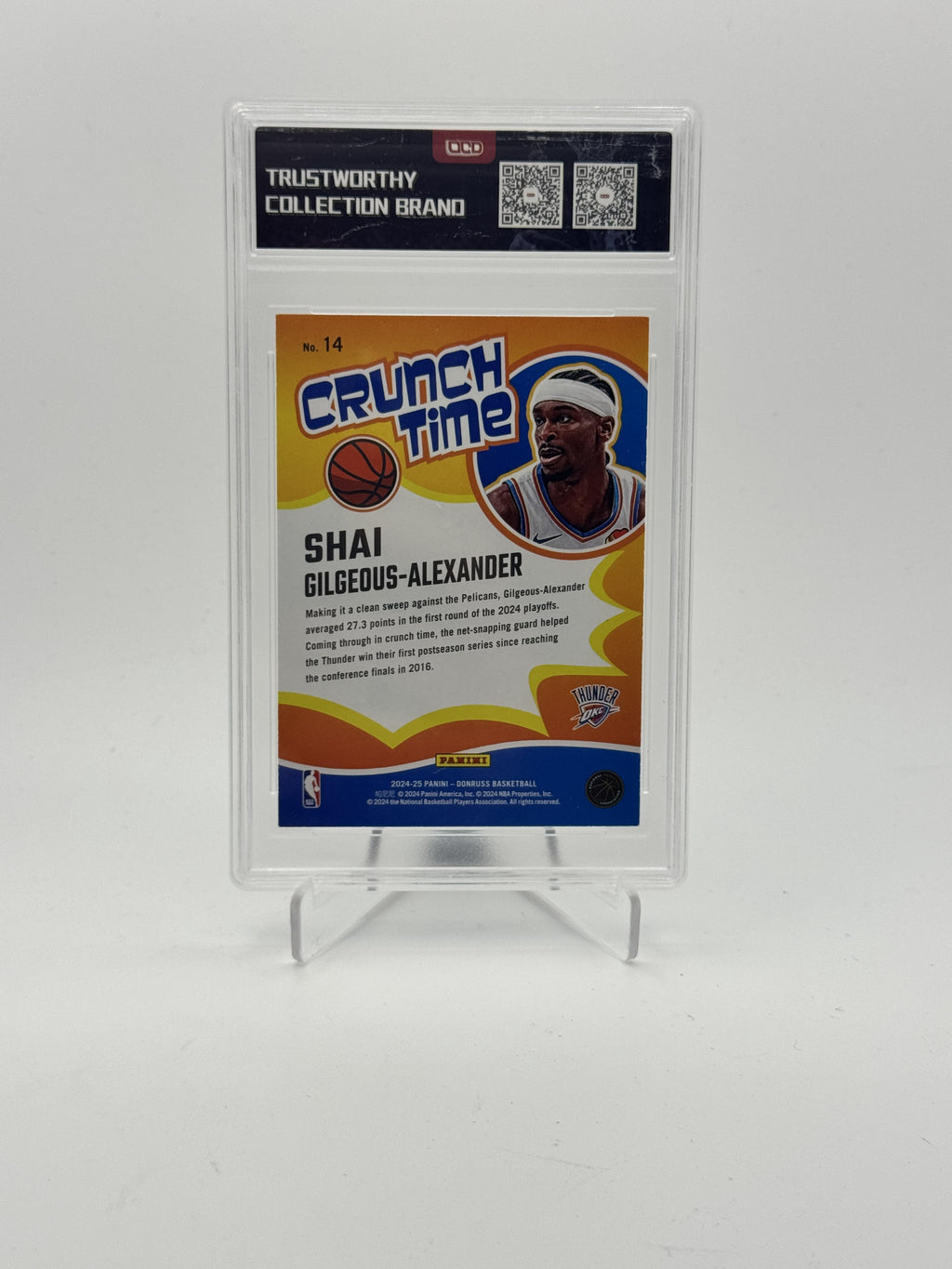 2024-25 Donruss #14 Shai Gilgeous-Alexander Crunch Time OCD-9.5
