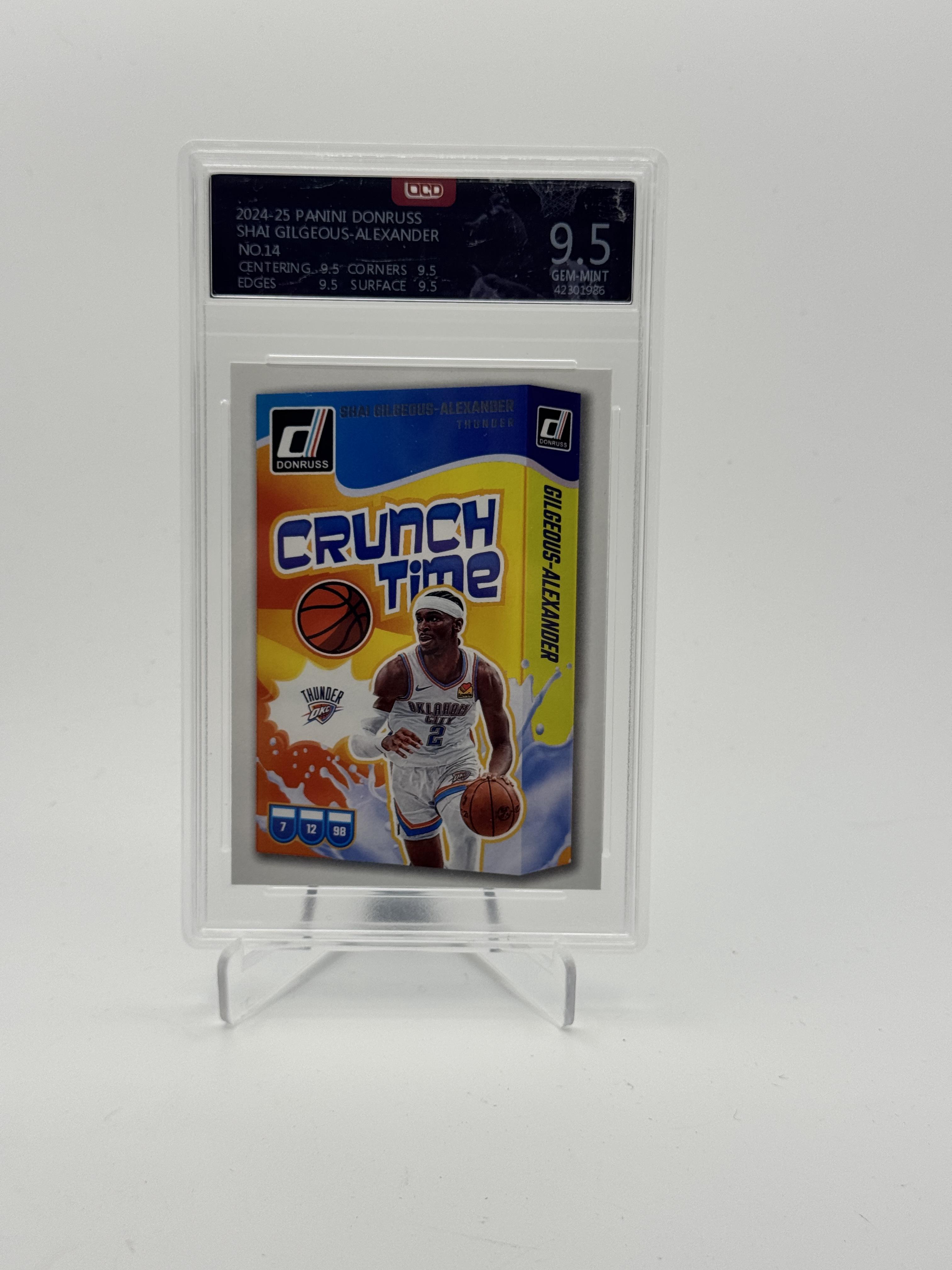 2024-25 Donruss #14 Shai Gilgeous-Alexander Crunch Time OCD-9.5