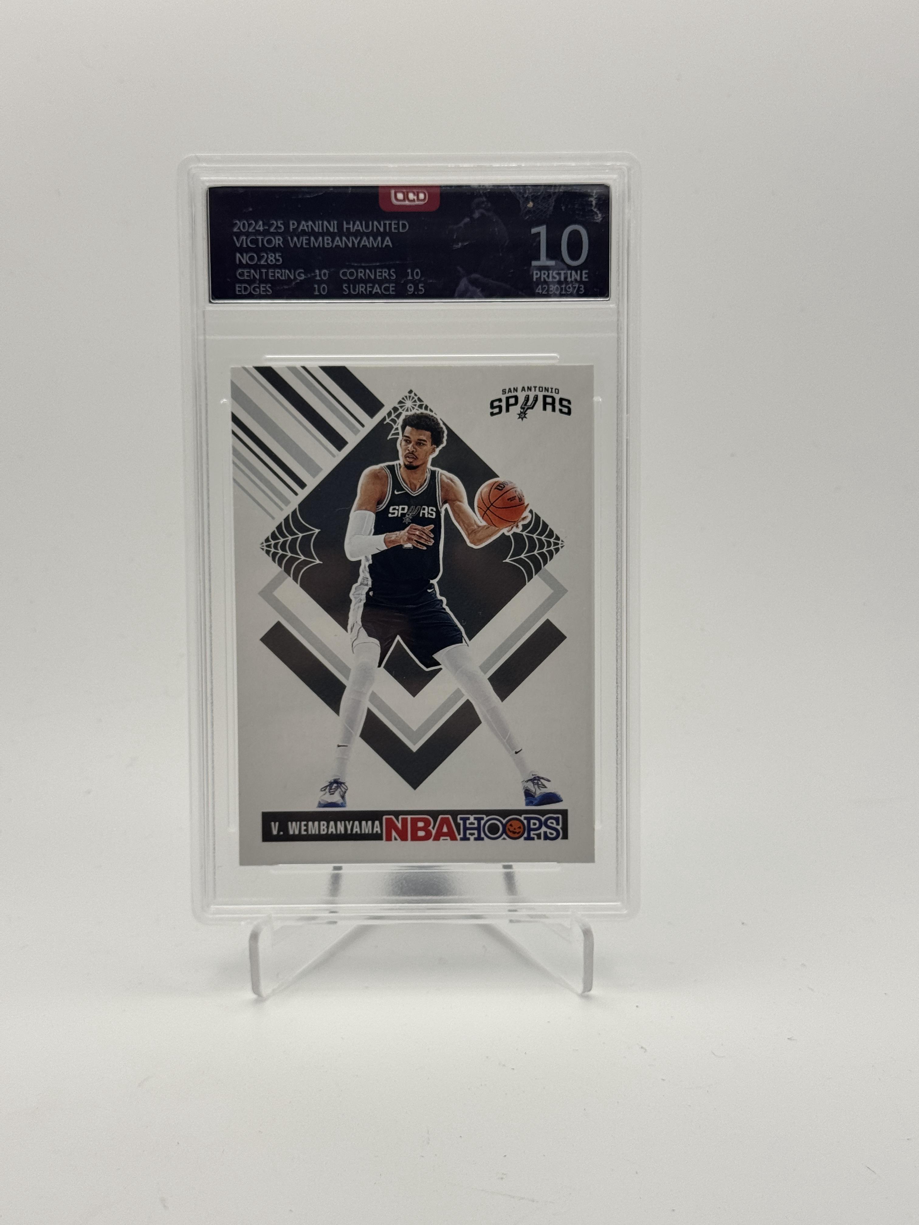 2024-25 Hoops Haunted Hoops #285 Victor Wembanyama Slime OCD-10