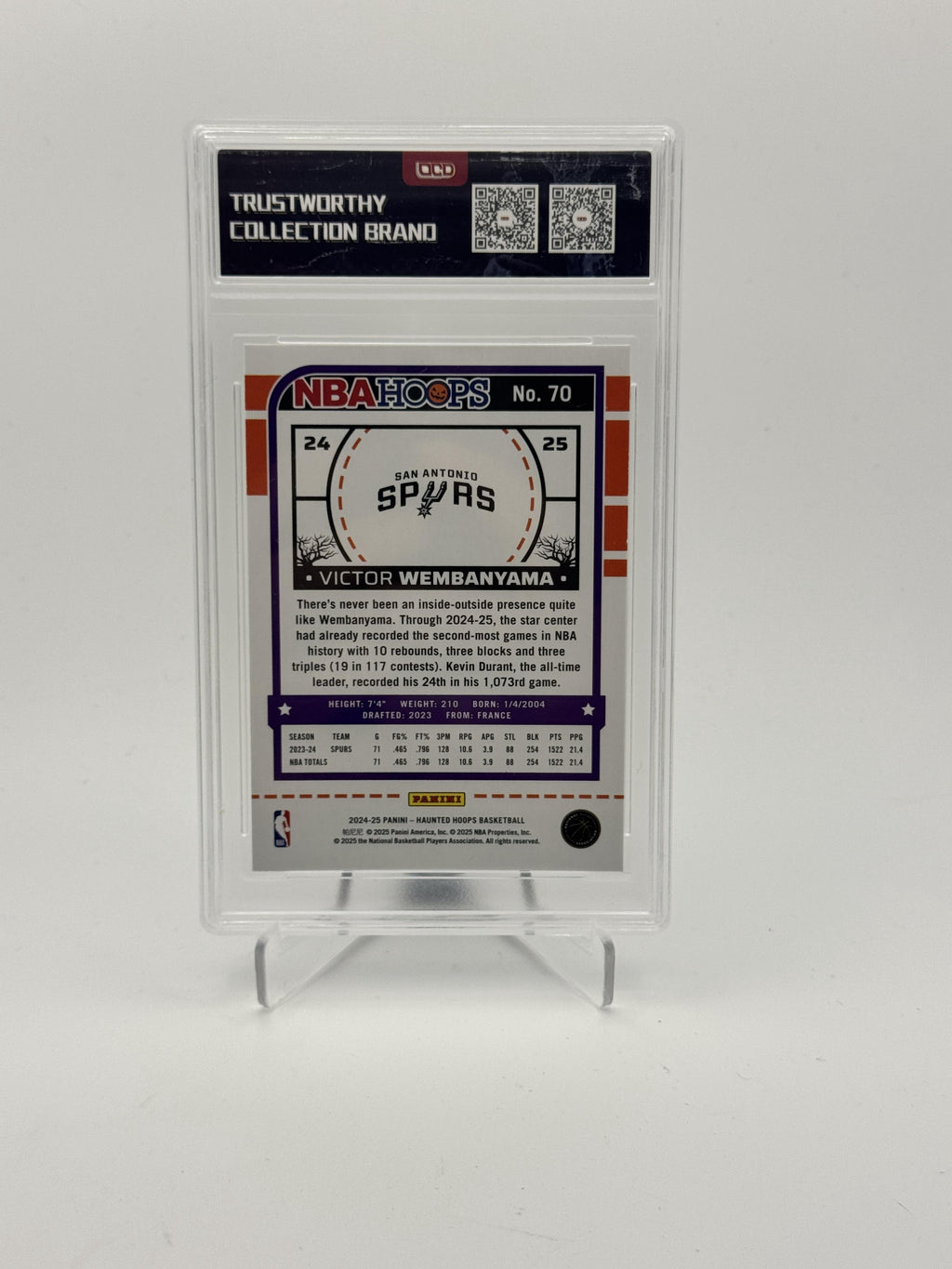 2024-25 Hoops Haunted Hoops #70 Victor Wembanyama Orange OCD-10