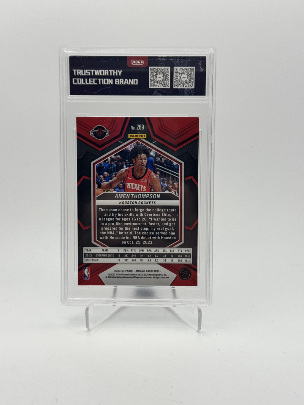 2023-24 Panini Mosaic #269 Amen Thompson OCD-10