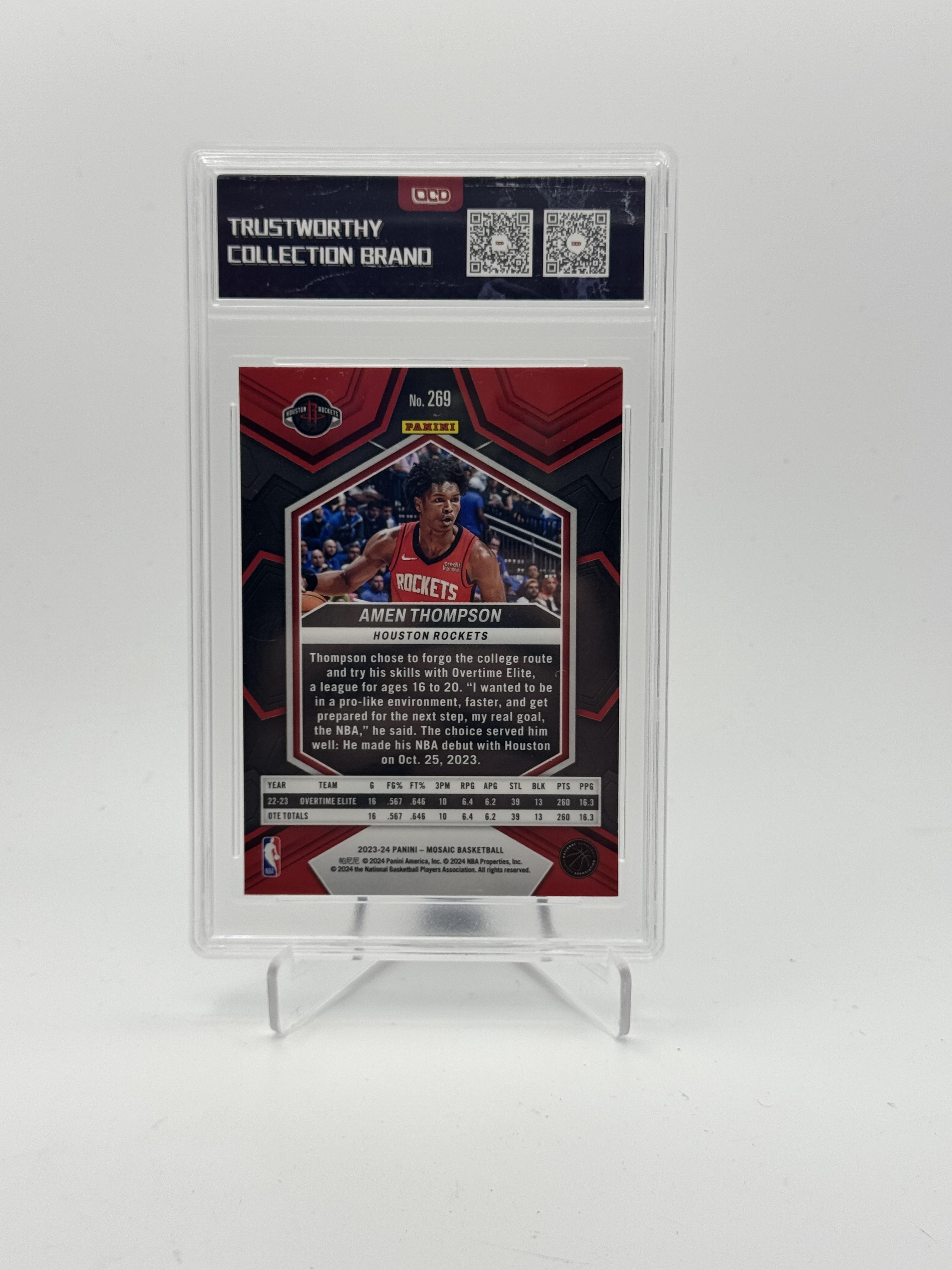 2023-24 Panini Mosaic #269 Amen Thompson OCD-10