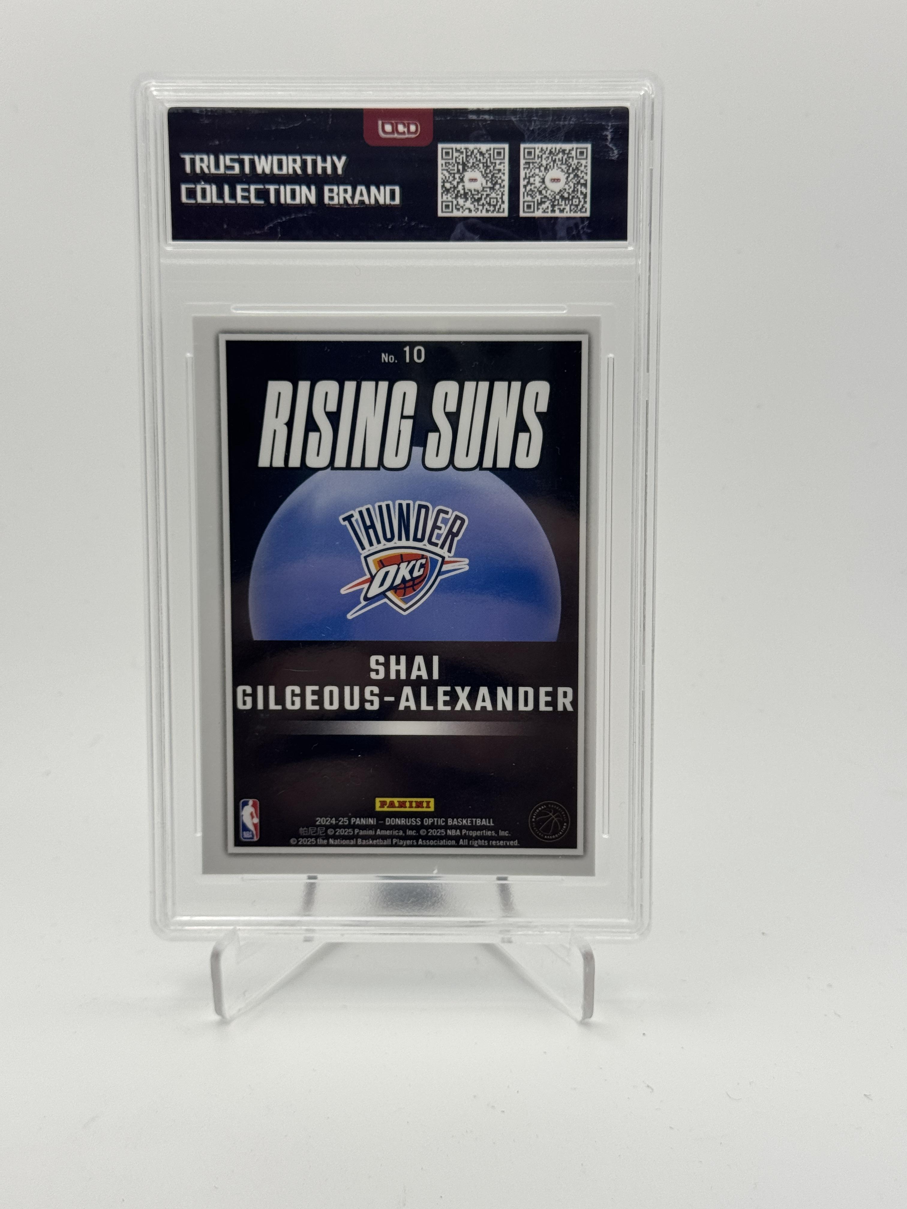 2024-25 Donruss Optic #10 Shai Gilgeous-Alexander Rising Suns OCD-10