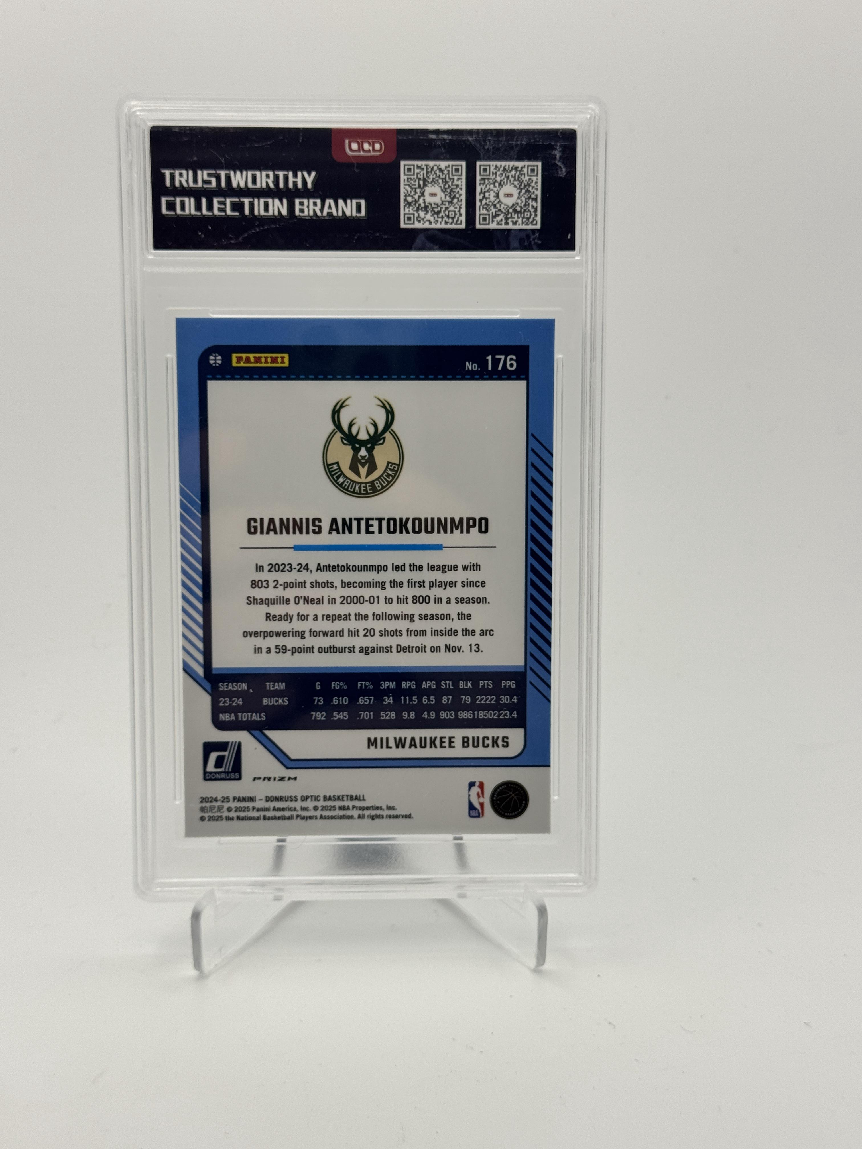 2024-25 Donruss Optic #176 Giannis Antetokounmpo OCD-10