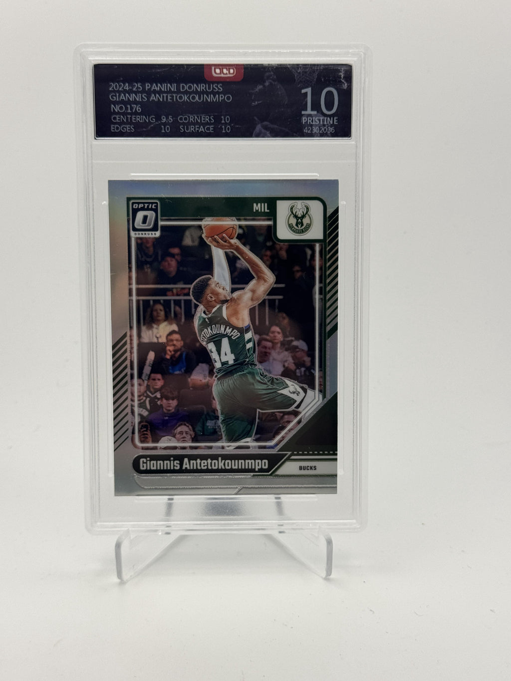 2024-25 Donruss Optic #176 Giannis Antetokounmpo OCD-10