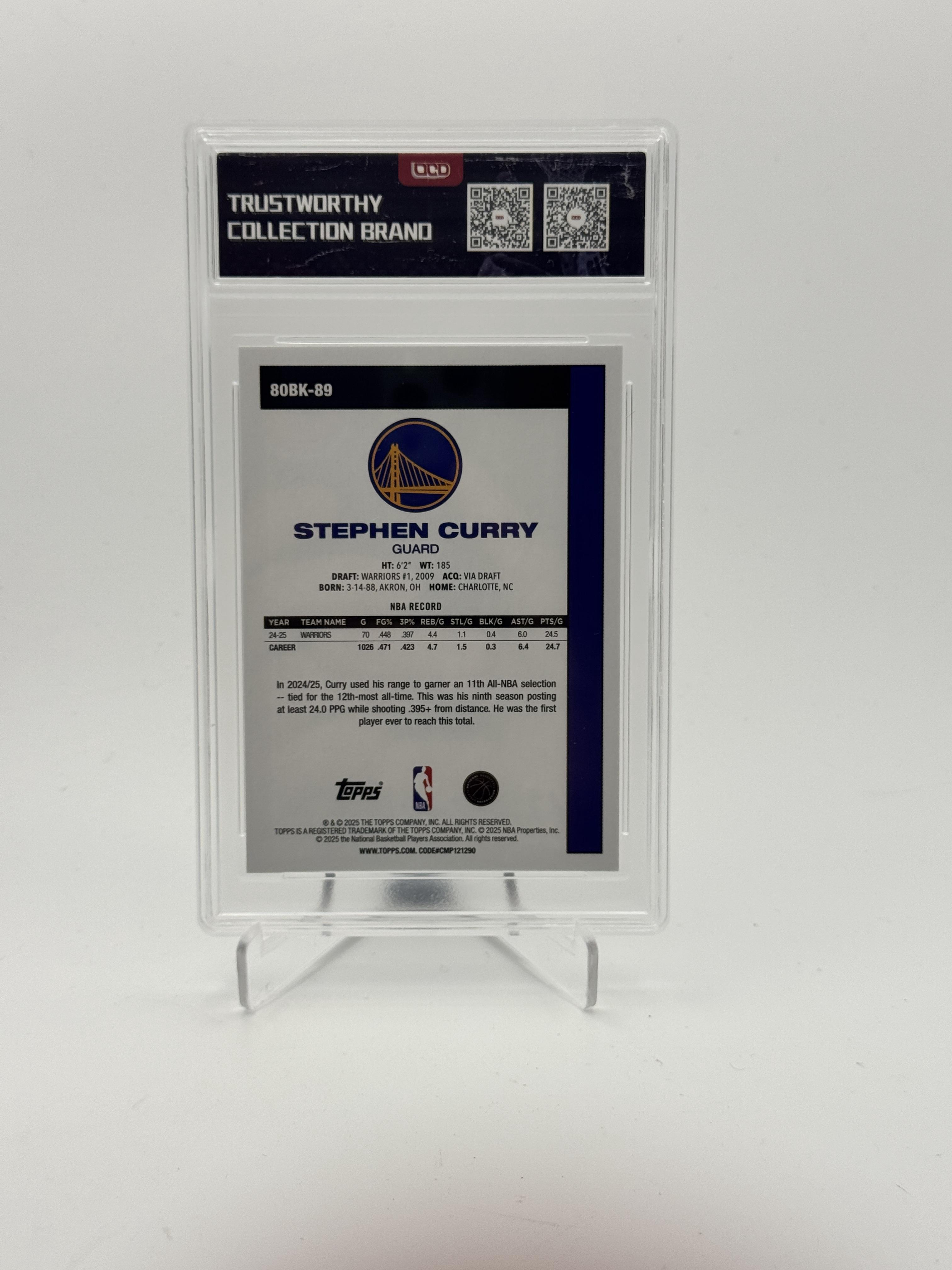 2025-26 Topps #80BK-89 Stephen Curry 1980-81 Topps Basketball OCD-10