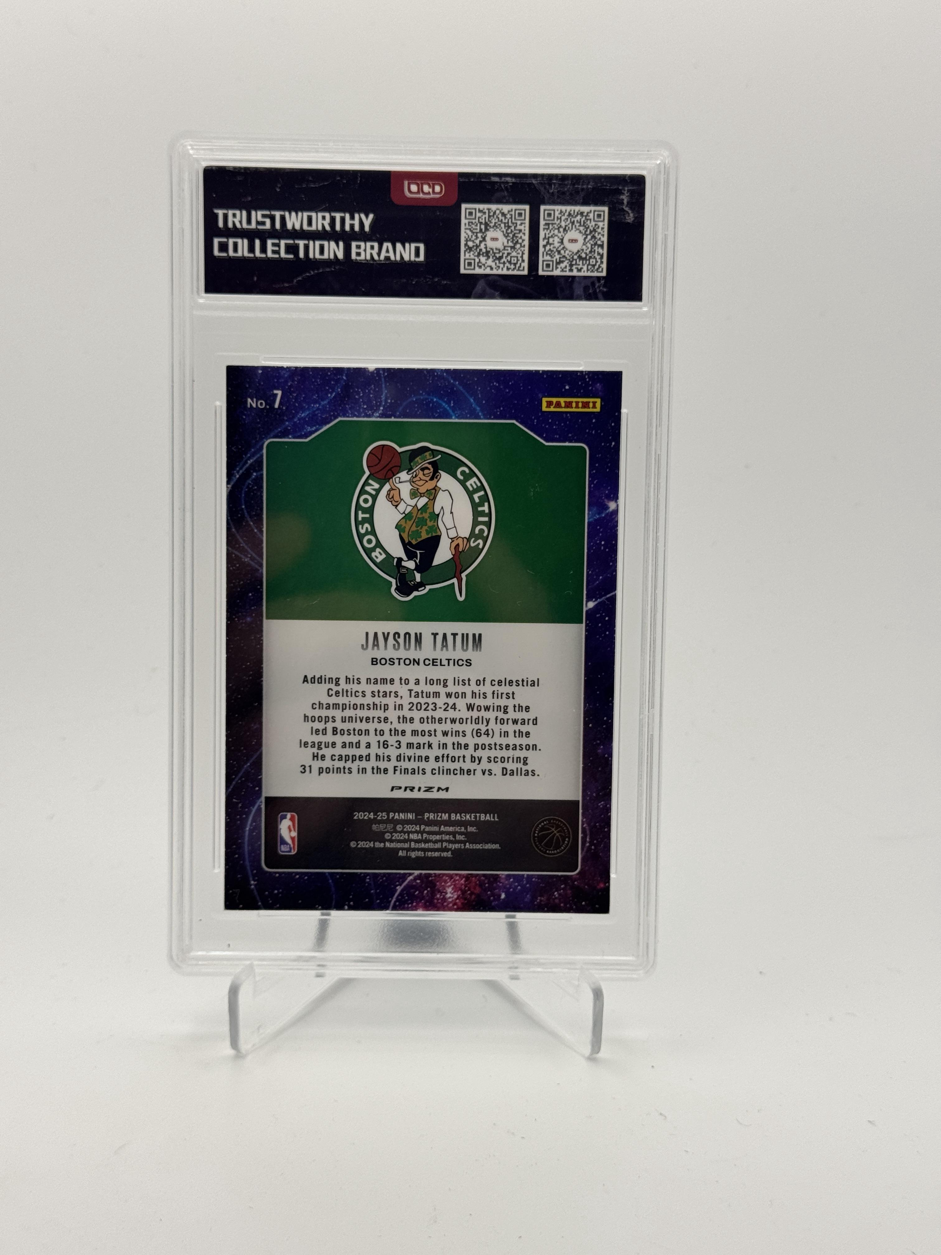 2024-25 Panini Prizm #7 Jayson Tatum Deep Space OCD-10