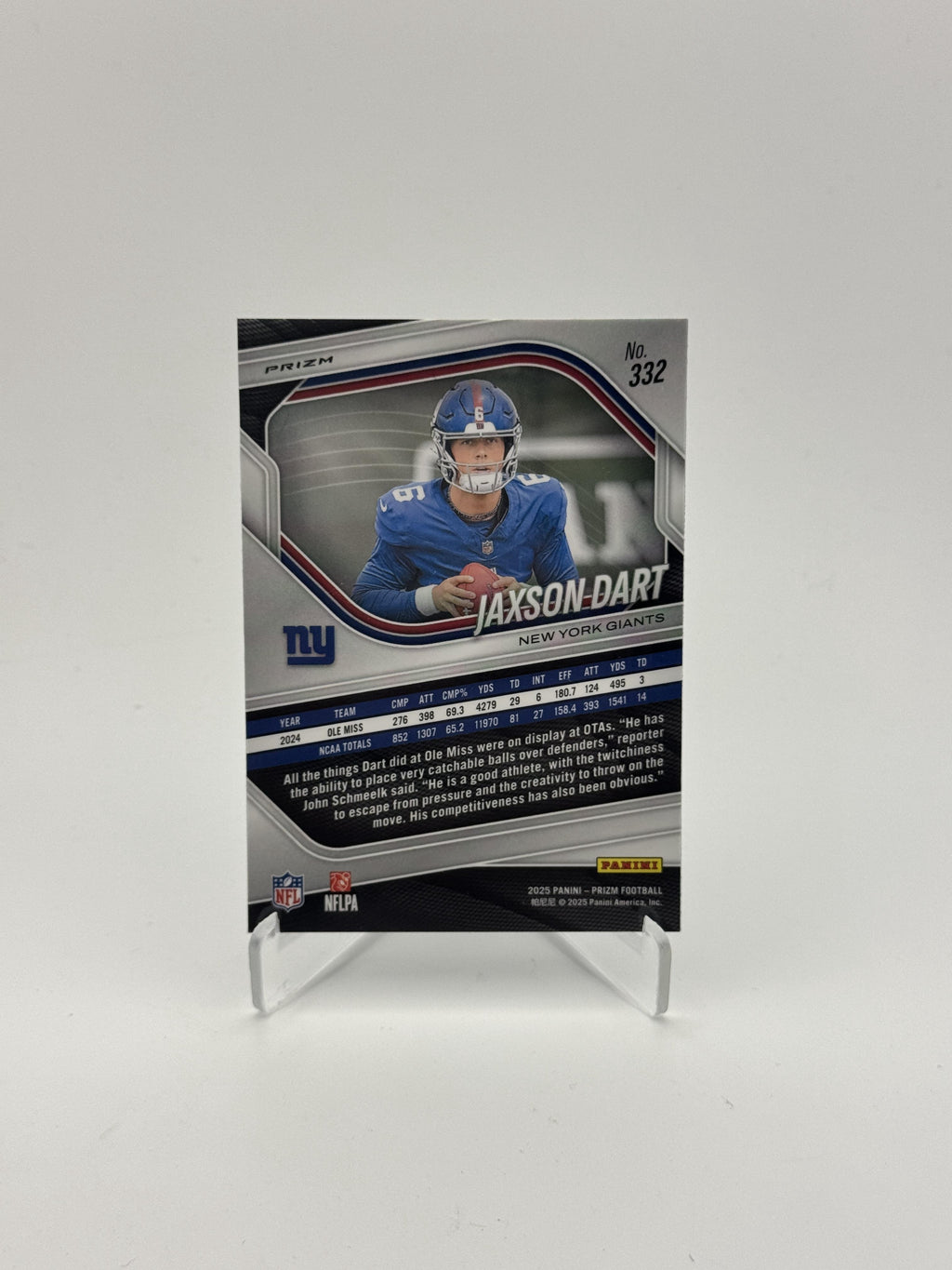 2025 Panini Prizm #332 Jaxson Dart Lazer