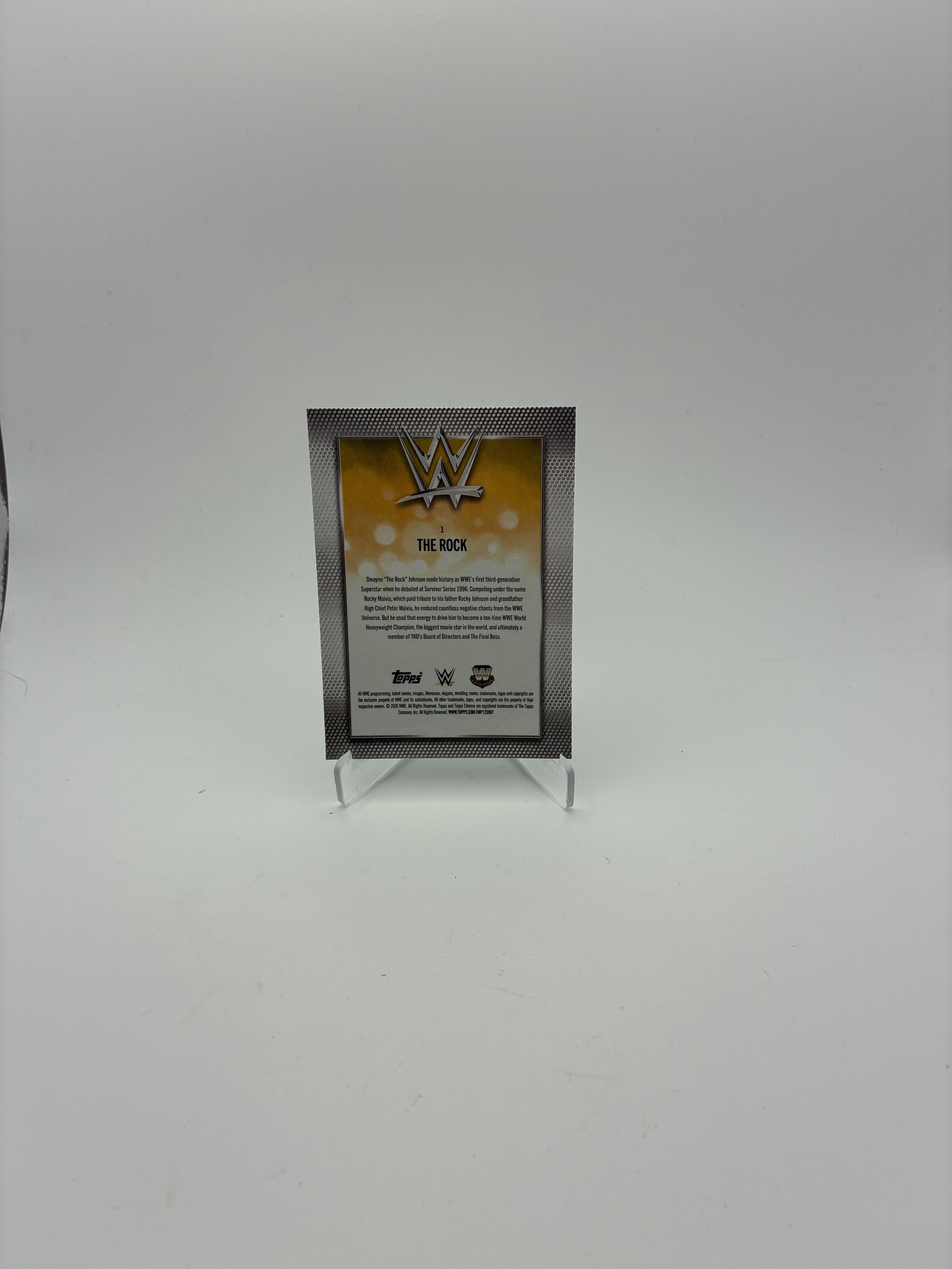 2026 Topps Chrome WWE #1 The Rock Logofractor