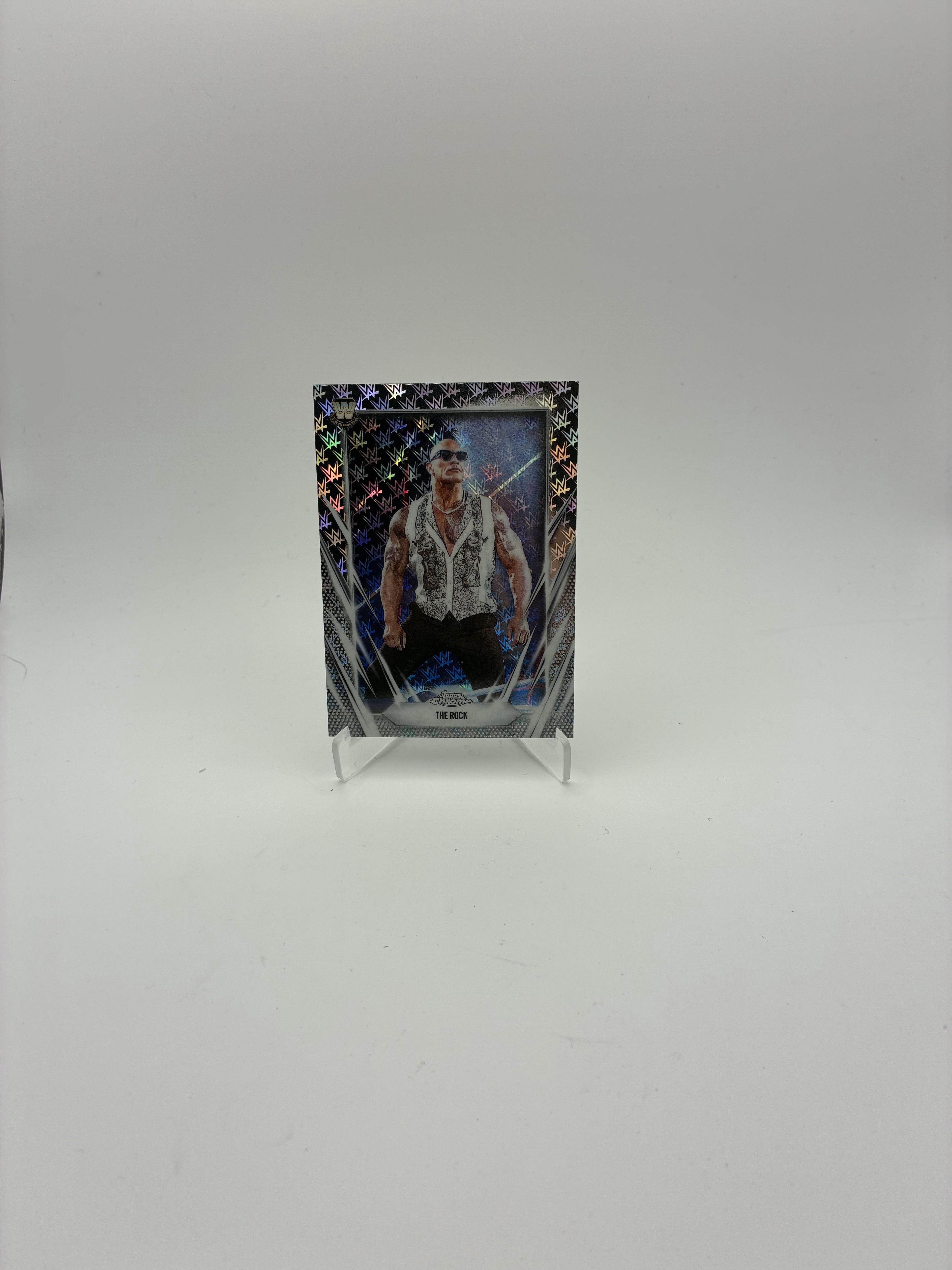 2026 Topps Chrome WWE #1 The Rock Logofractor