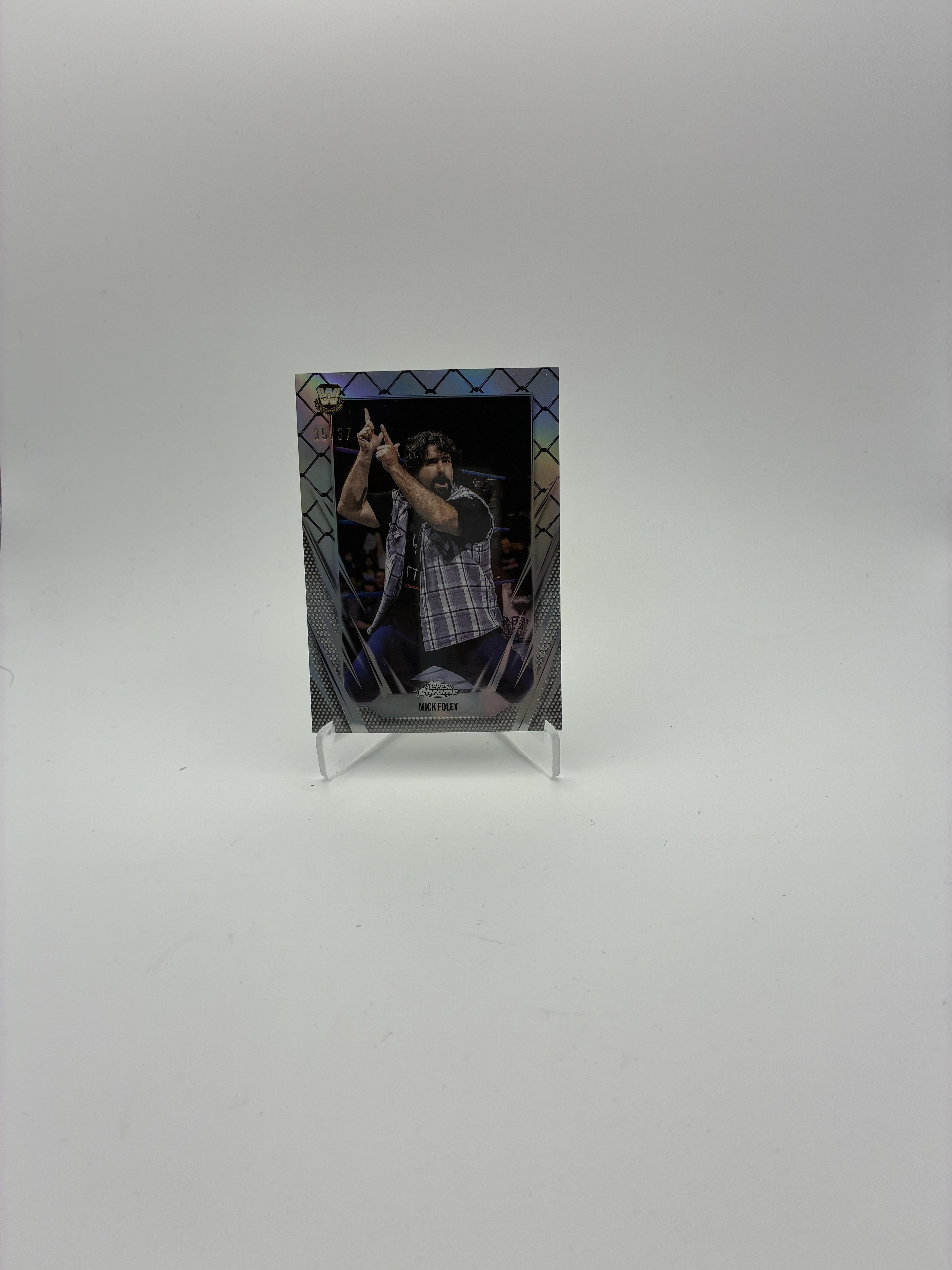 2026 Topps Chrome WWE #135 Mick Foley Steel Cage Refractor