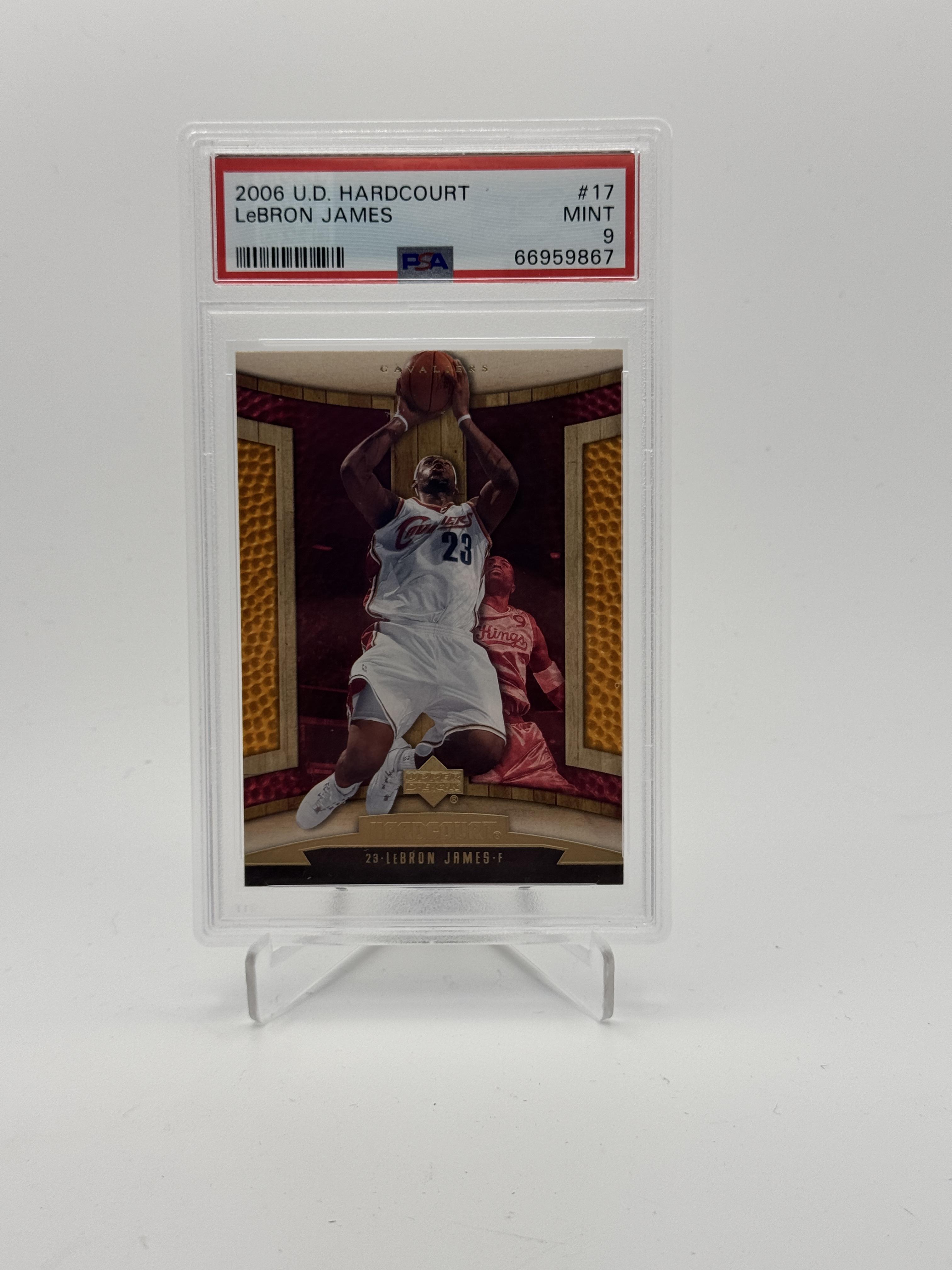 2006 Upper Deck Hardcourt #17 Lebron James PSA 9