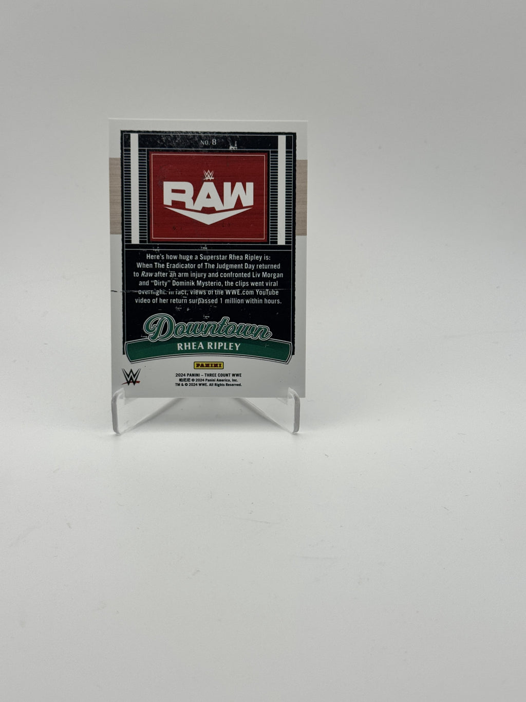 2024 Panini Three Count WWE #8 Rhea Ripley Downtown