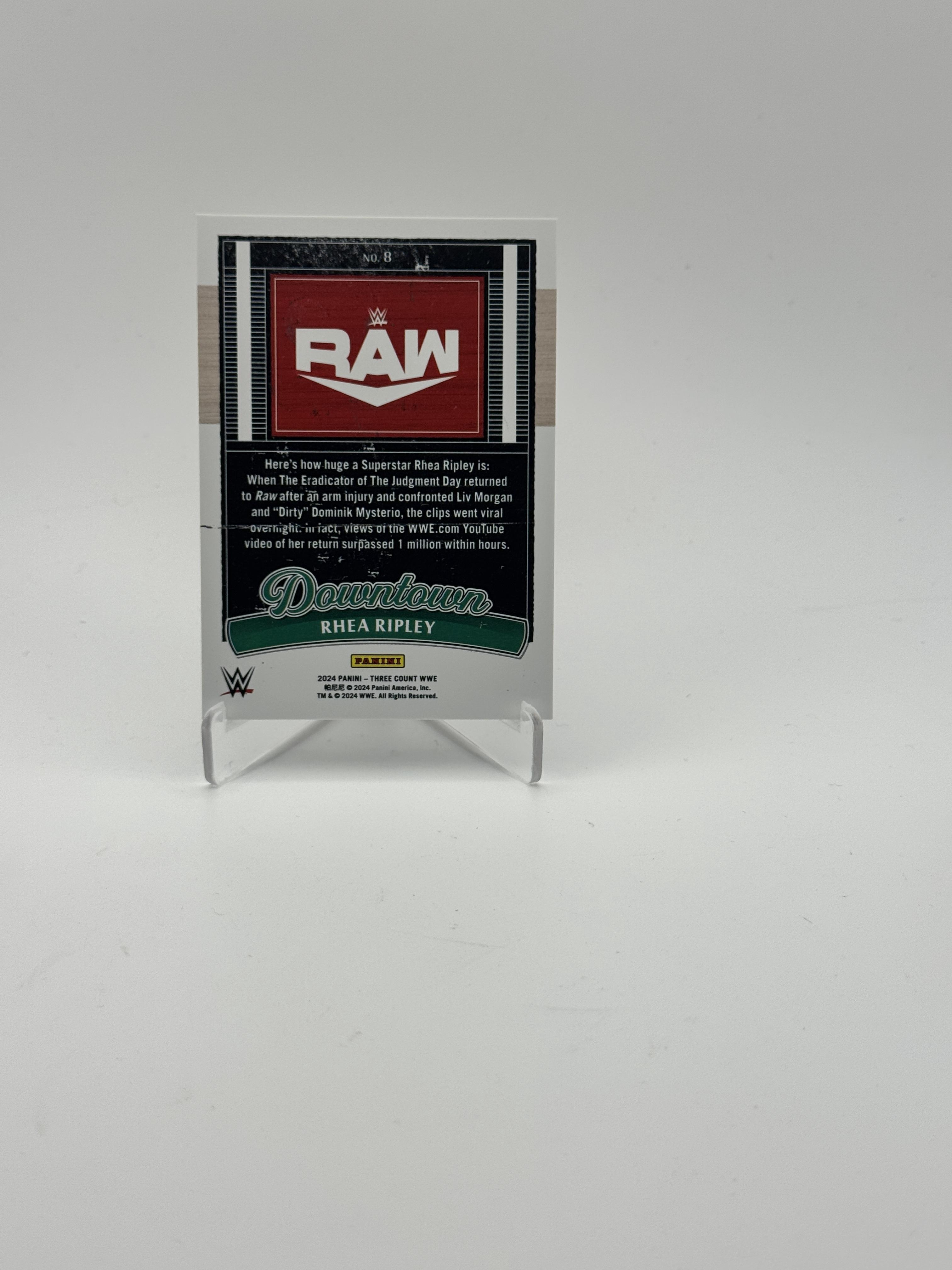 2024 Panini Three Count WWE #8 Rhea Ripley Downtown